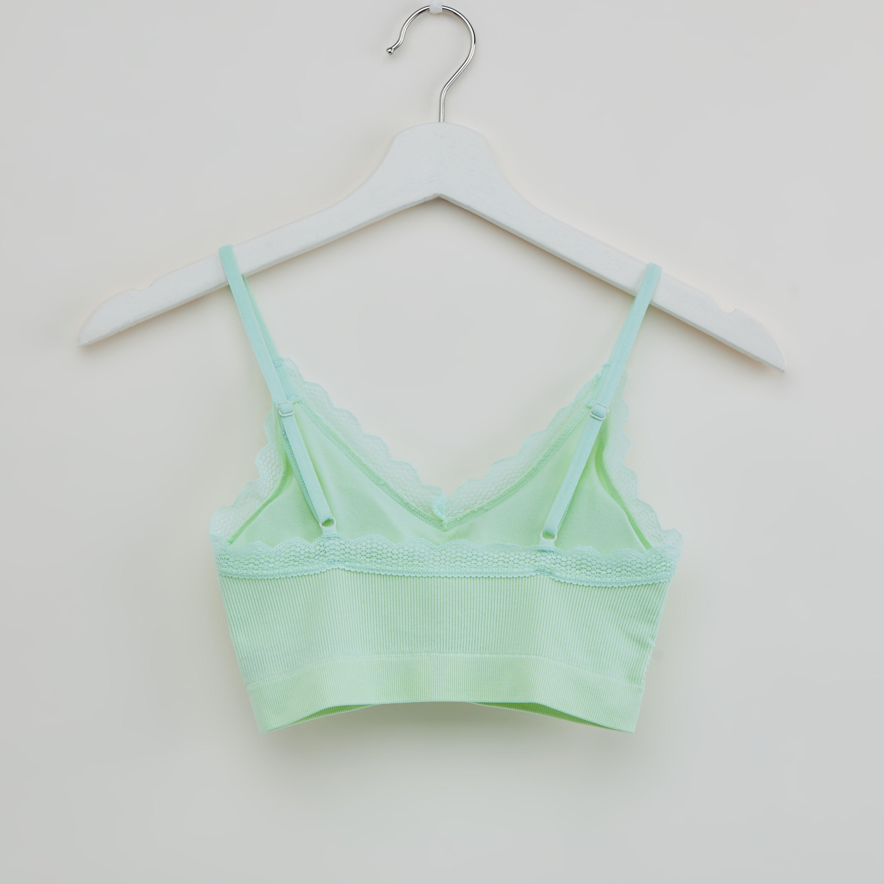 صدريّة رياضيّة بأحزمة قابلة للتعديل وتفاصيل دانتيل - طقم من قطعتين-women-clothing-lingerie-bras-image-3