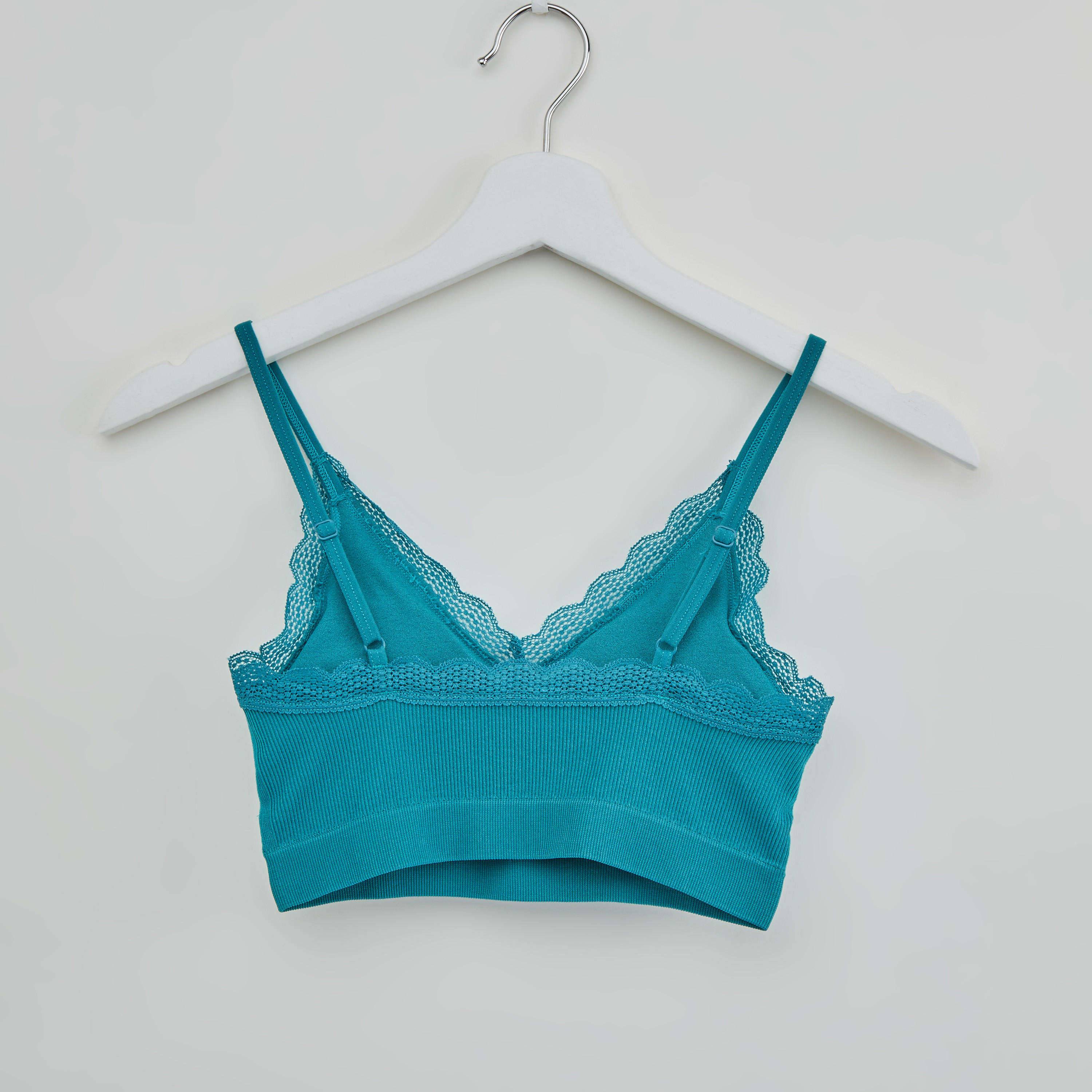 صدريّة رياضيّة بأحزمة قابلة للتعديل وتفاصيل دانتيل - طقم من قطعتين-women-clothing-lingerie-bras-image-5