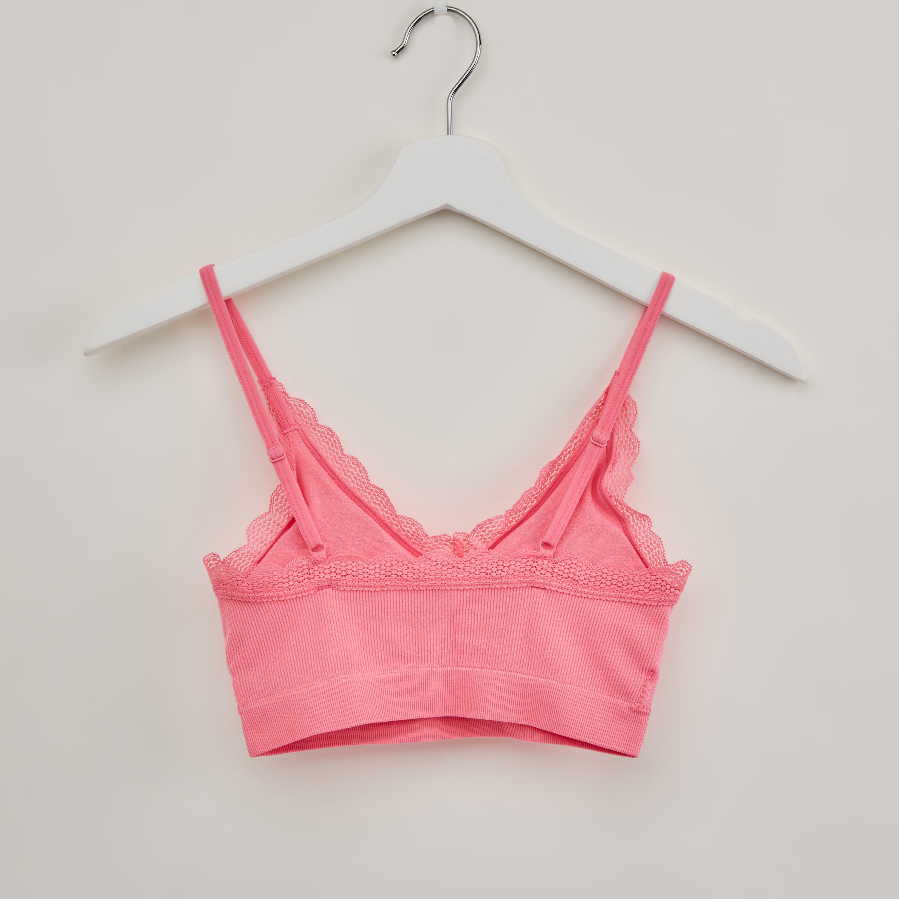 صدريّة رياضيّة بأحزمة قابلة للتعديل وتفاصيل دانتيل - طقم من قطعتين-women-clothing-lingerie-bras-image-3