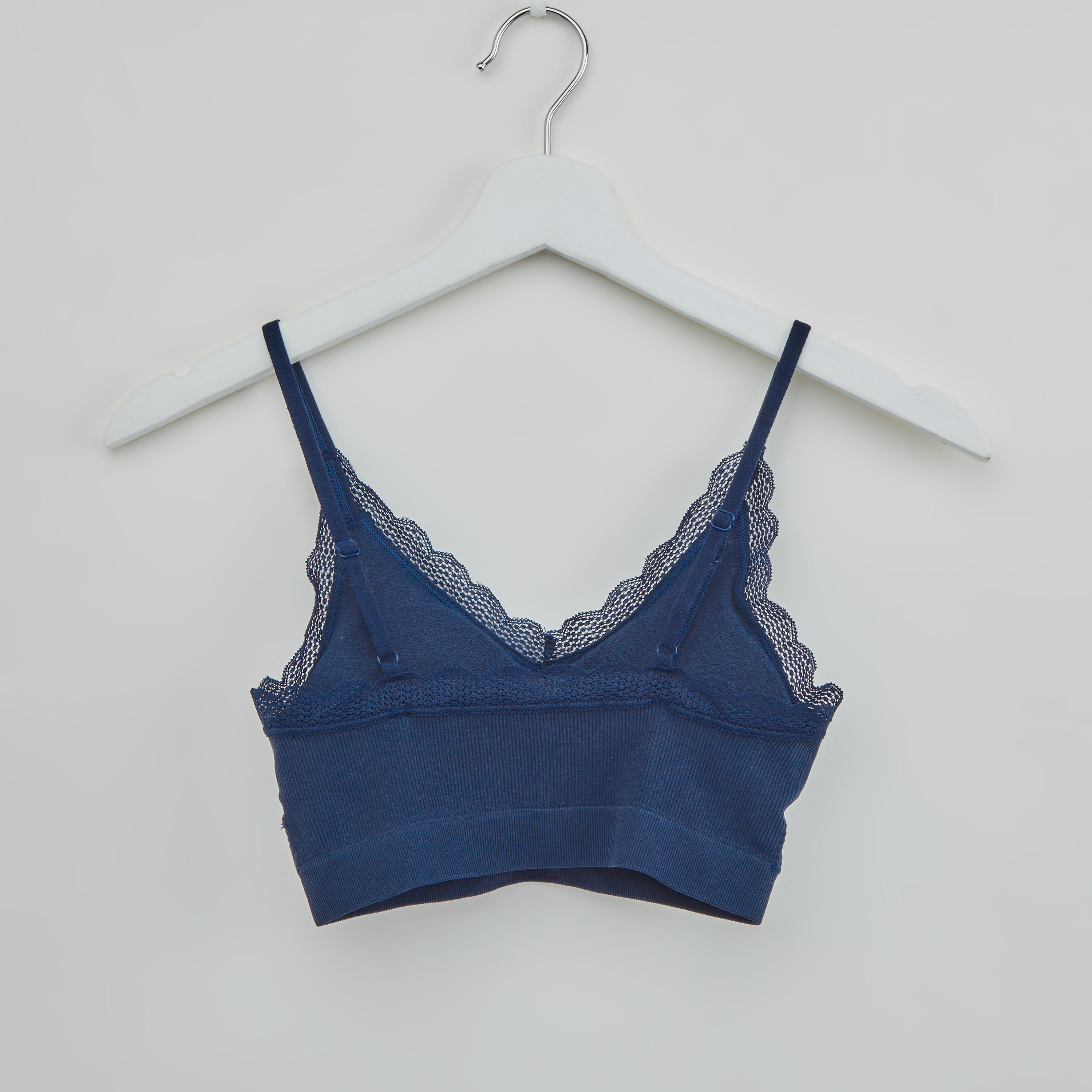 صدريّة رياضيّة بأحزمة قابلة للتعديل وتفاصيل دانتيل - طقم من قطعتين-women-clothing-lingerie-bras-image-5