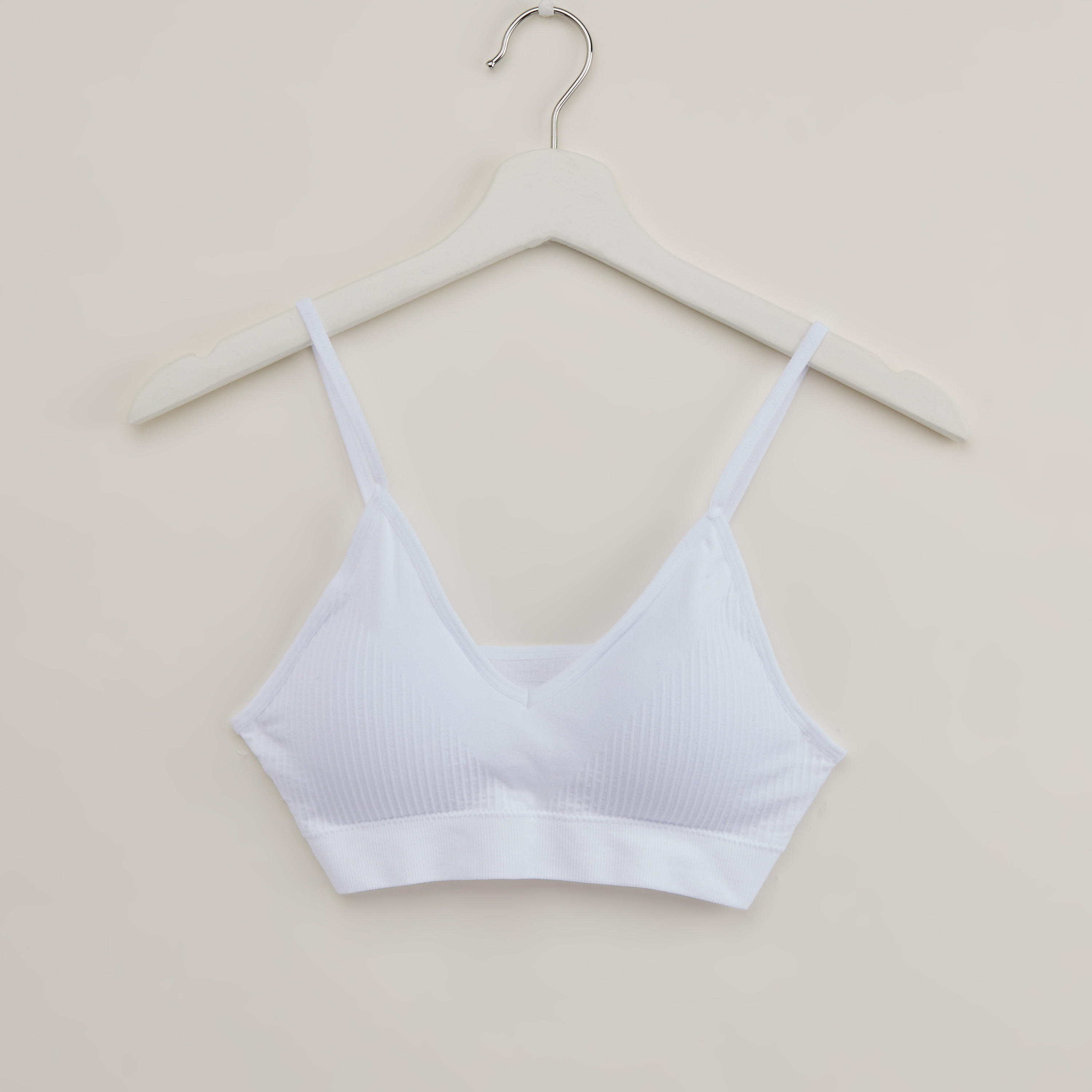 صدريّة رياضية بارزة الملمس مبطّنة بحمّالات قابلة للتعديل - طقم من قطعتين-women-clothing-lingerie-bras-image-4