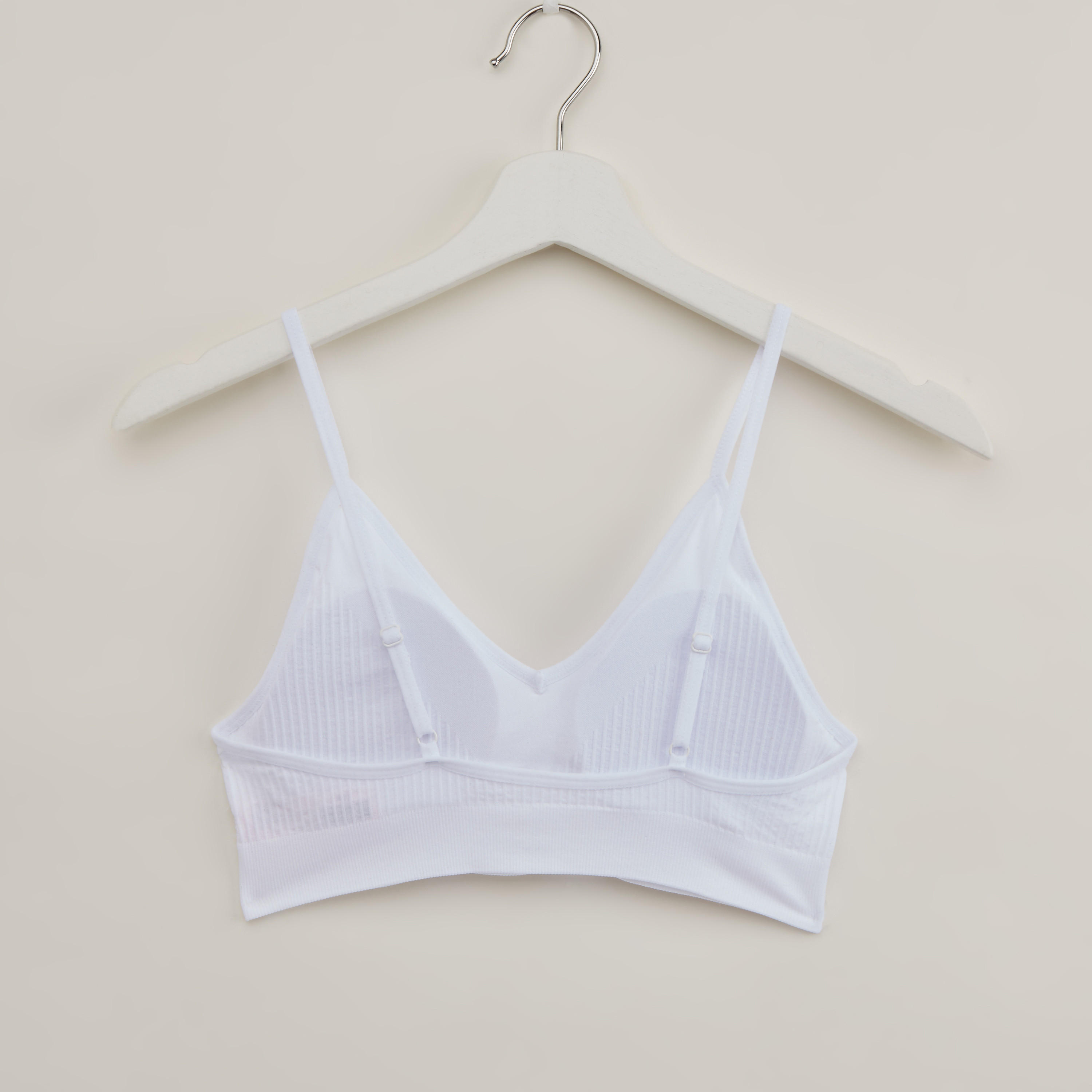 صدريّة رياضية بارزة الملمس مبطّنة بحمّالات قابلة للتعديل - طقم من قطعتين-women-clothing-lingerie-bras-image-5