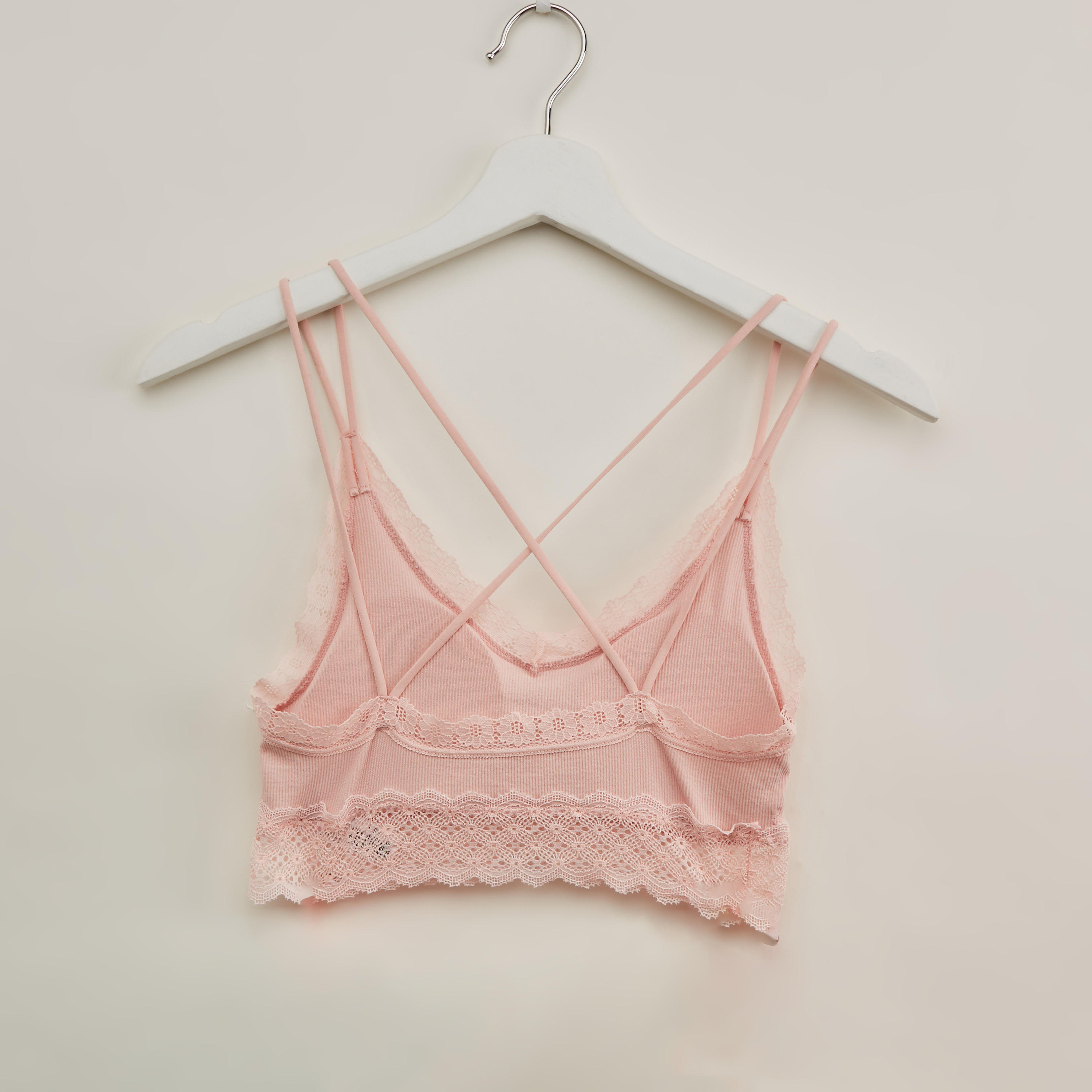 صدريّة رياضيّة بأحزمة قابلة للتعديل وتفاصيل دانتيل - طقم من قطعتين-women-clothing-lingerie-bras-image-5
