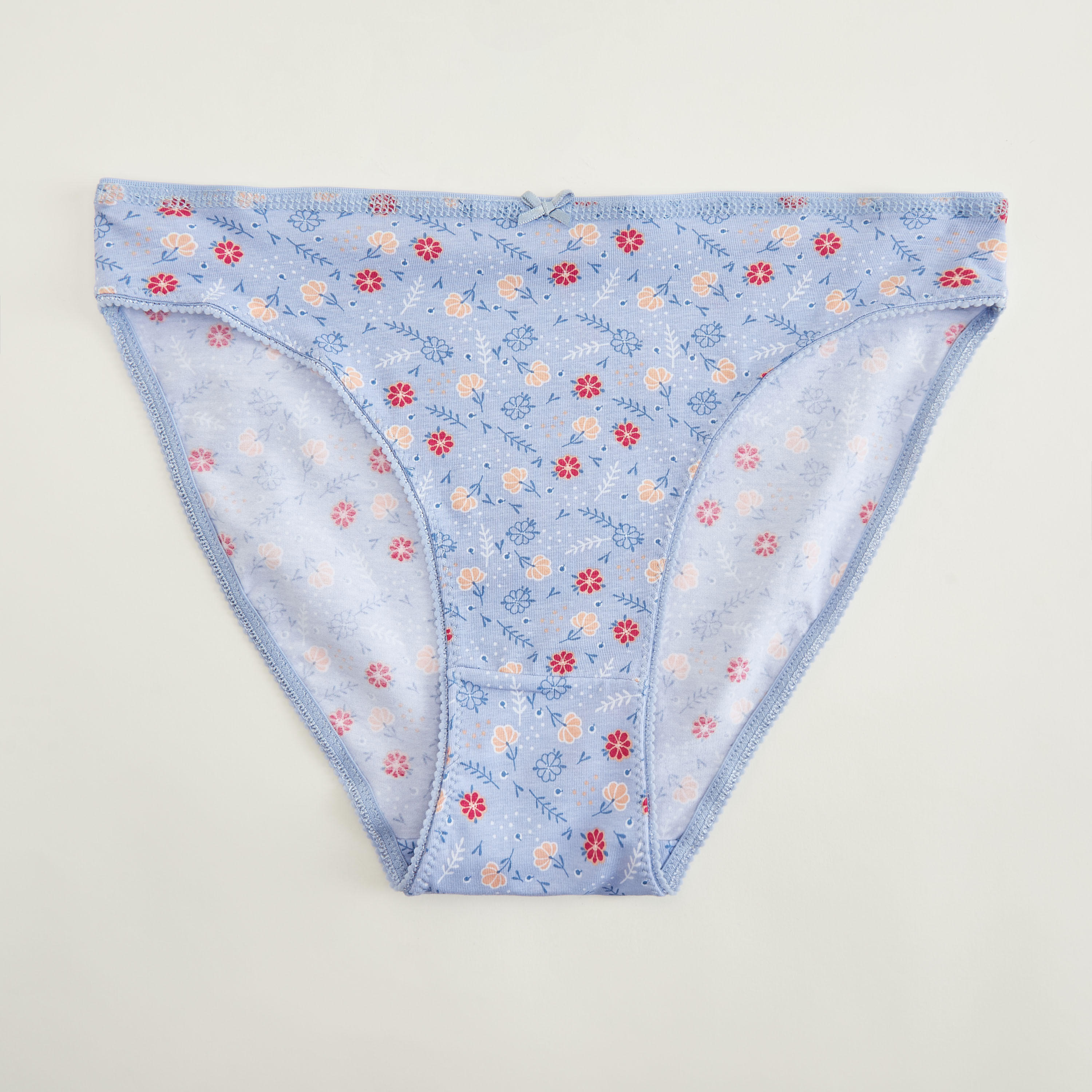 سراويل داخليّة هيبستر متنوّعة بخصر مطّاطي بتفاصيل فيونكة - طقم من 4 قطع-women-clothing-lingerie-panties-image-3