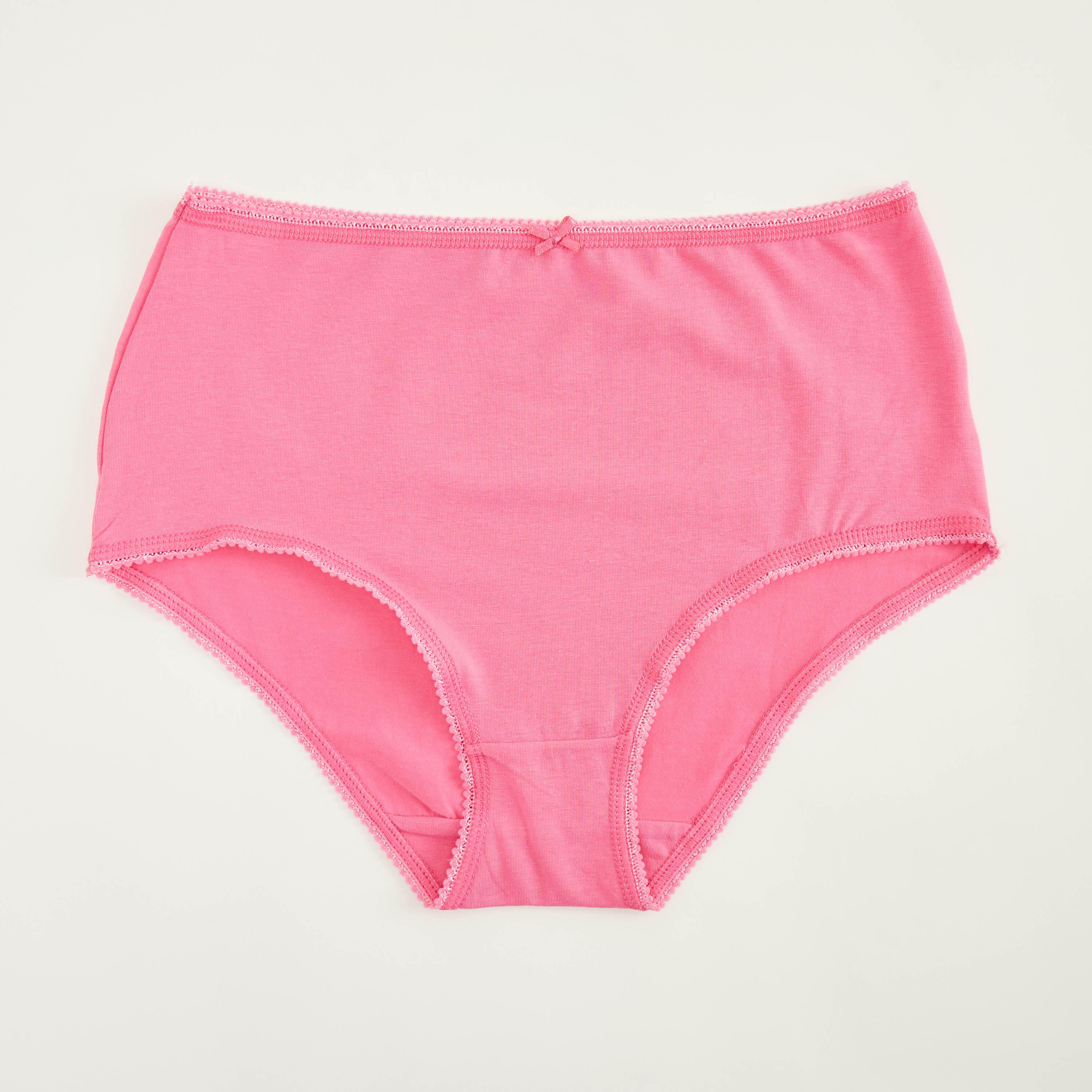 سراويل داخليّة بوي شورت سادة بتفاصيل فيونكة ودانتيل - طقم من 5 قطع-women-clothing-lingerie-panties-image-3