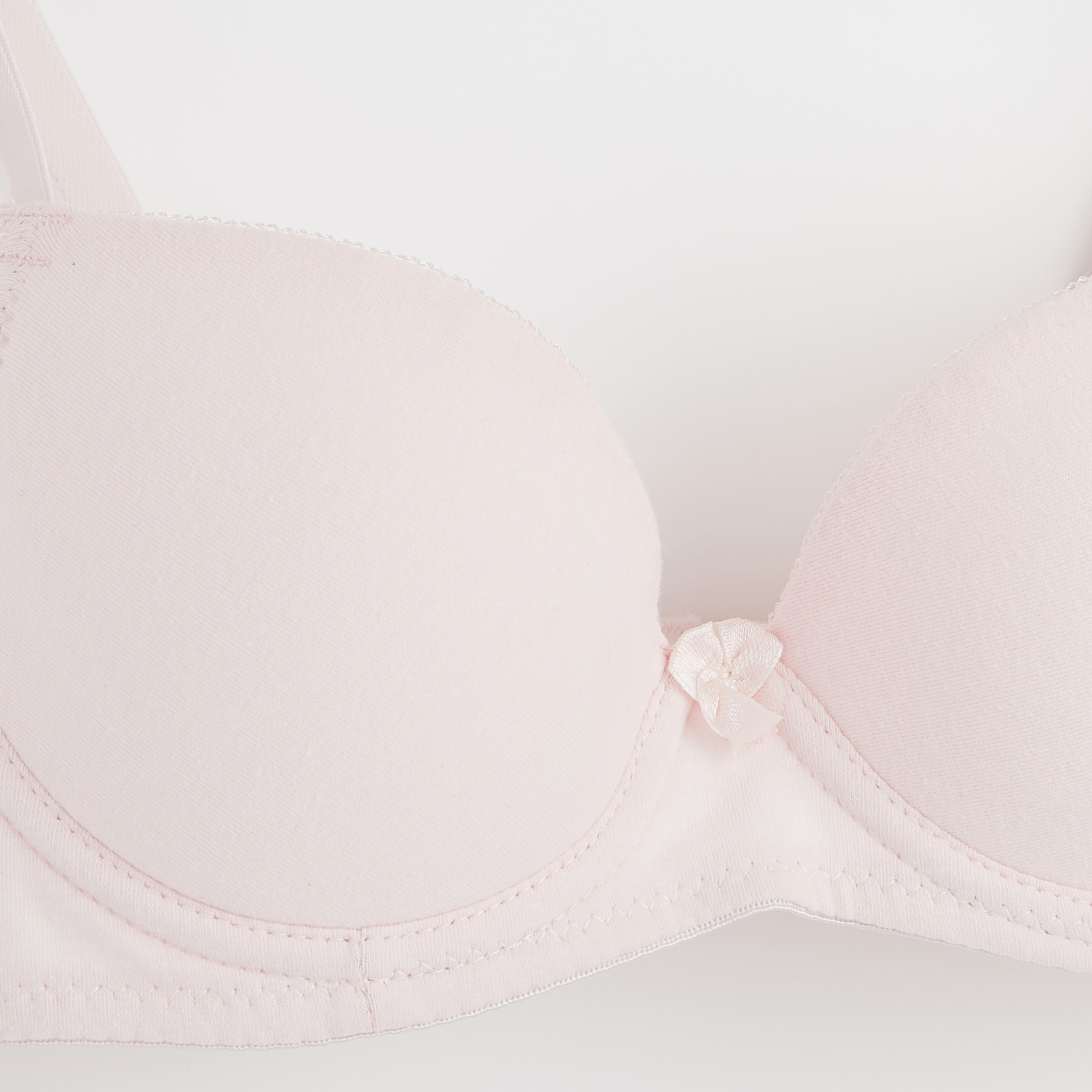 صدريّة بلانج مبطّنة سادة بخطّاف وحلقة إغلاق وزينة فيونكة-women-clothing-lingerie-bras-image-2