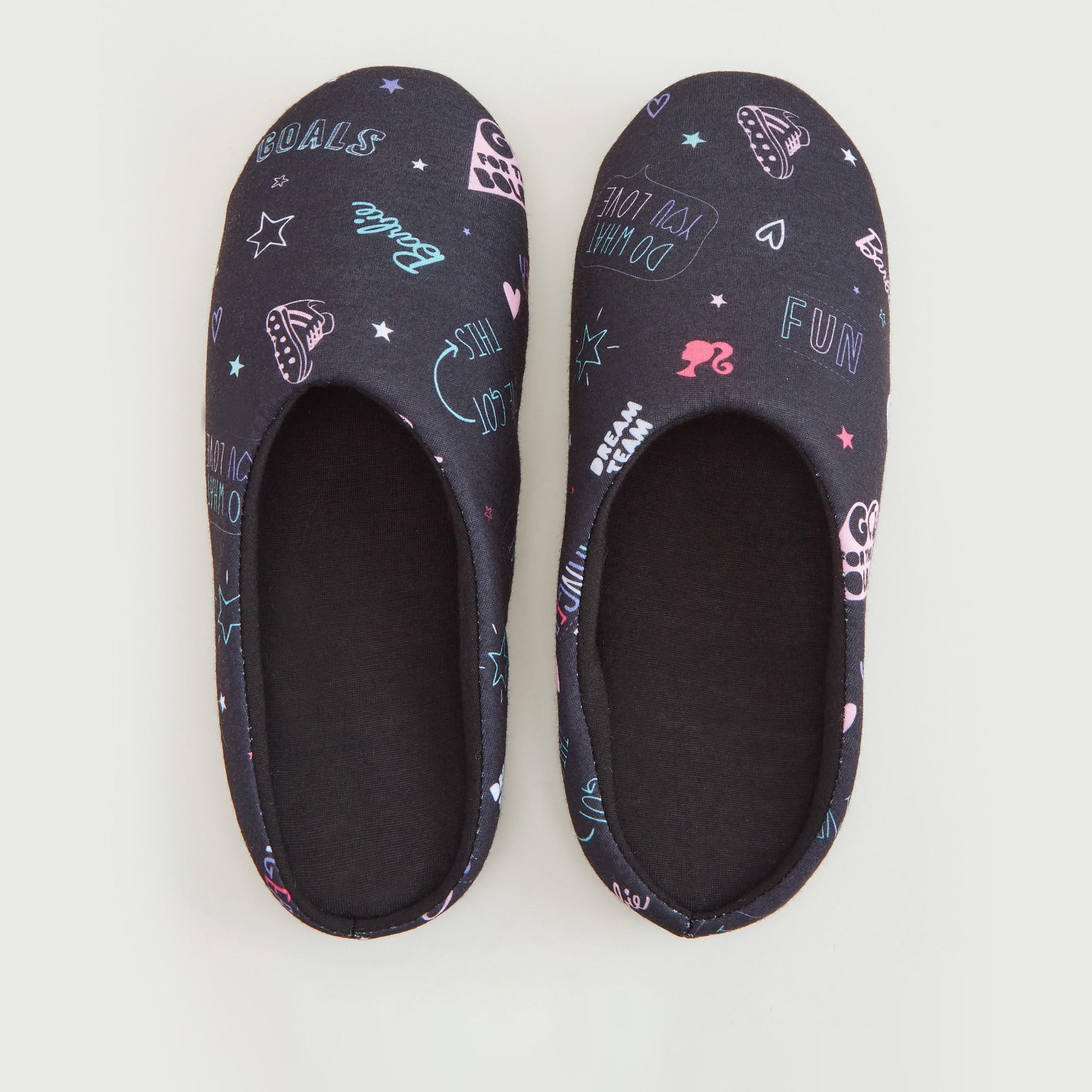 شبشب غرفة نوم سهل الارتداء بمقدّمة مغلقة وطبعات-women-clothing-nightwear-bedroomslippers-image-3