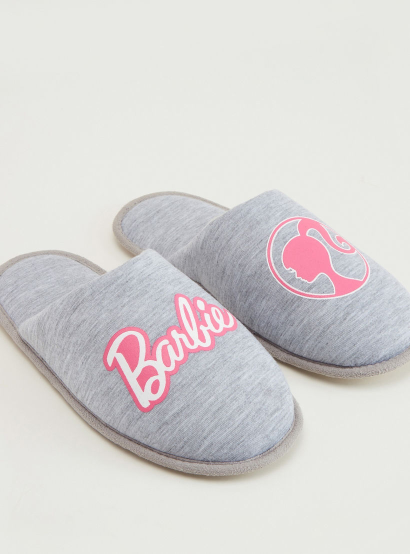 Barbie Print Slip-On Closed Toe Bedroom Slippers-women-clothing-nightwear-bedroomslippers-image-2
