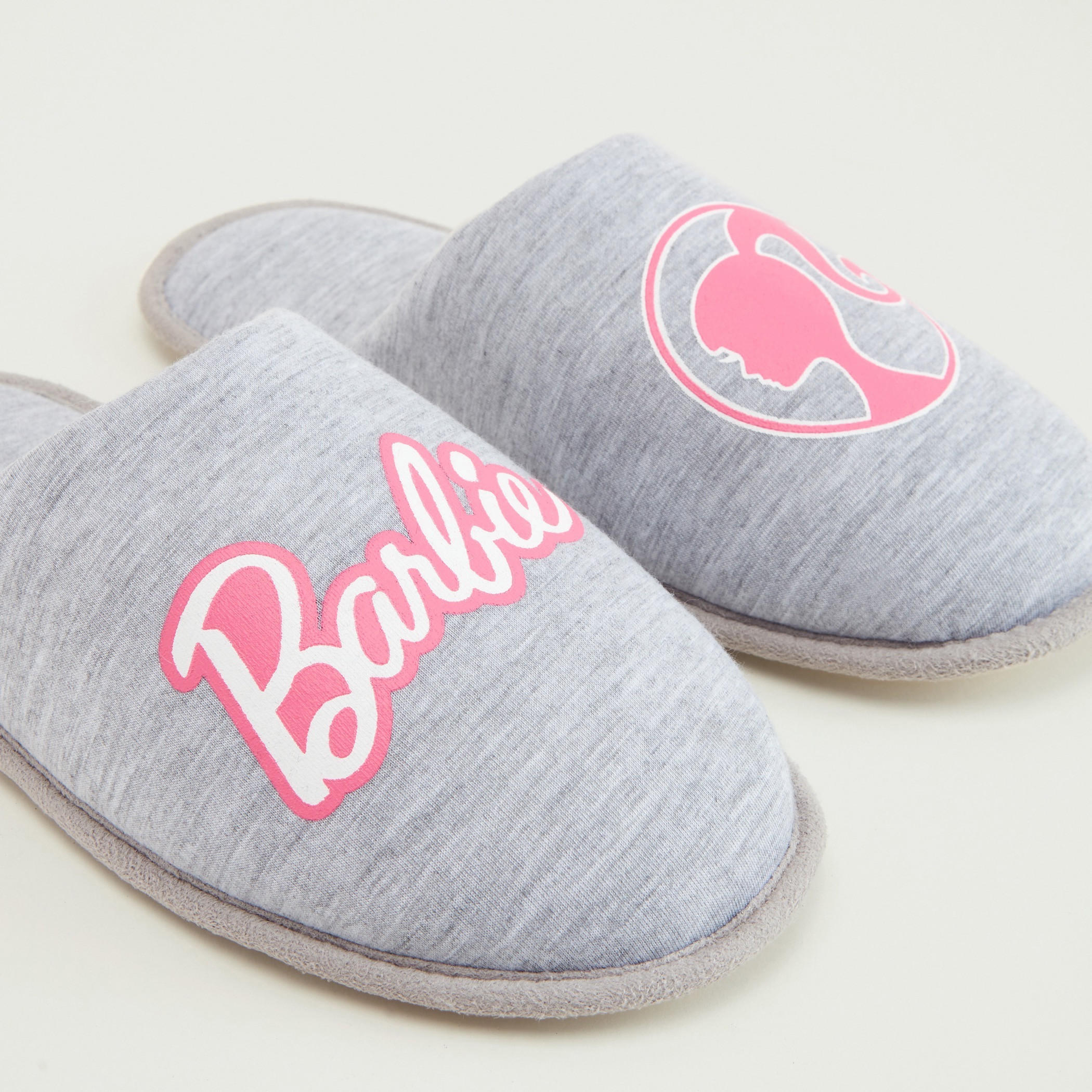 Barbie Print Slip-On Closed Toe Bedroom Slippers-women-clothing-nightwear-bedroomslippers-image-3
