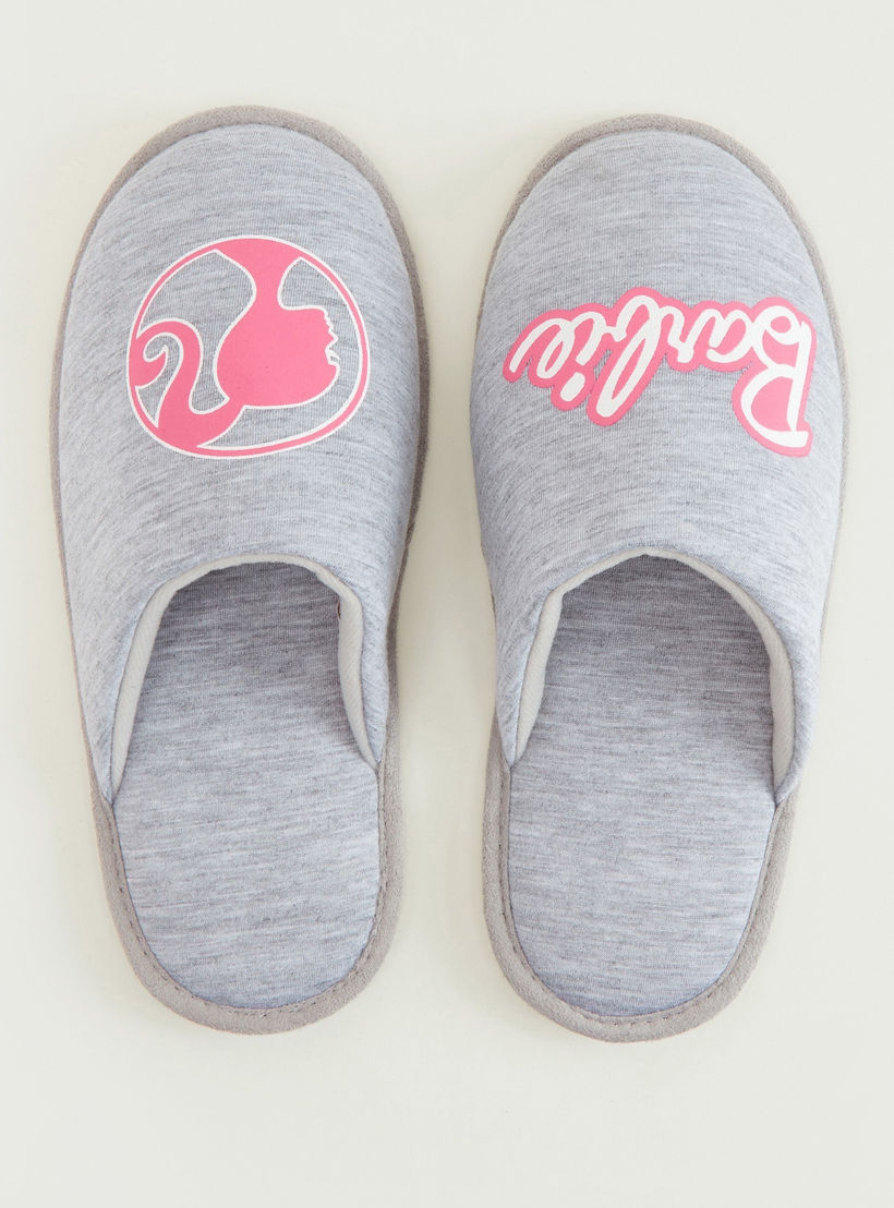 Barbie Print Slip-On Closed Toe Bedroom Slippers-women-clothing-nightwear-bedroomslippers-image-4