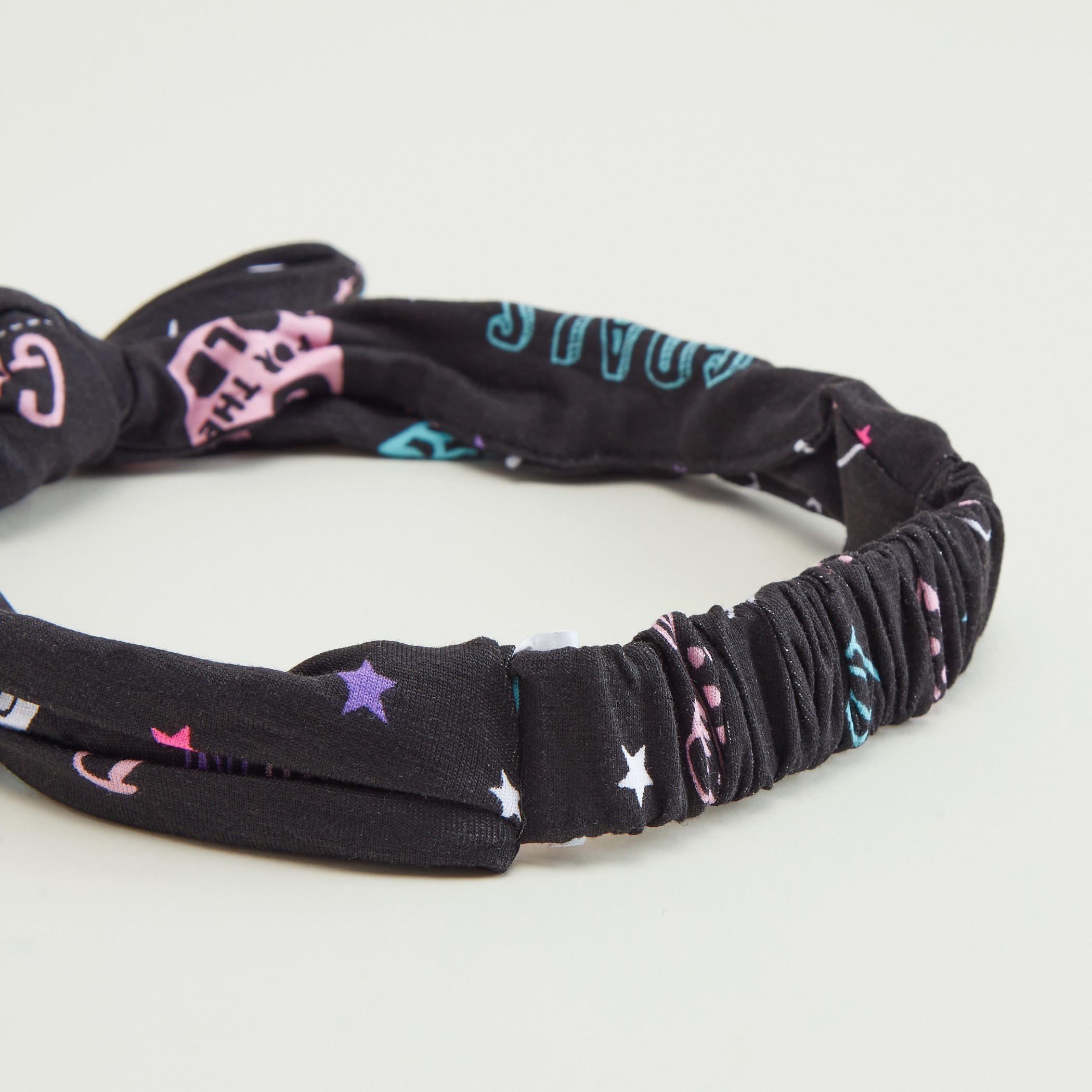 Printed Headband with Bow Accent-women-hairaccessories-image-3