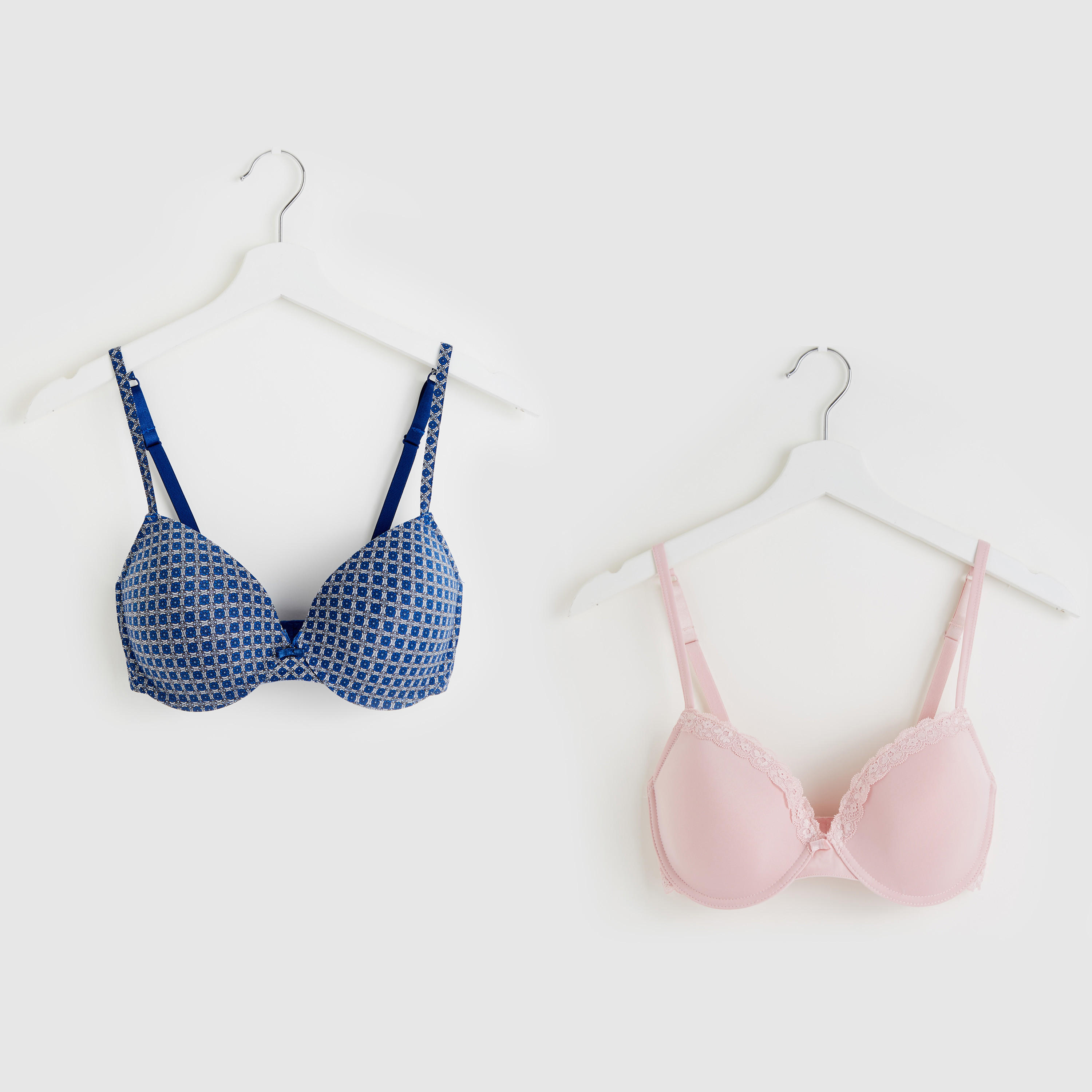 صدريّة بلانج مبطّنة متنوعة بمشبك إغلاق - طقم من قطعتين-women-clothing-lingerie-bras-image-1