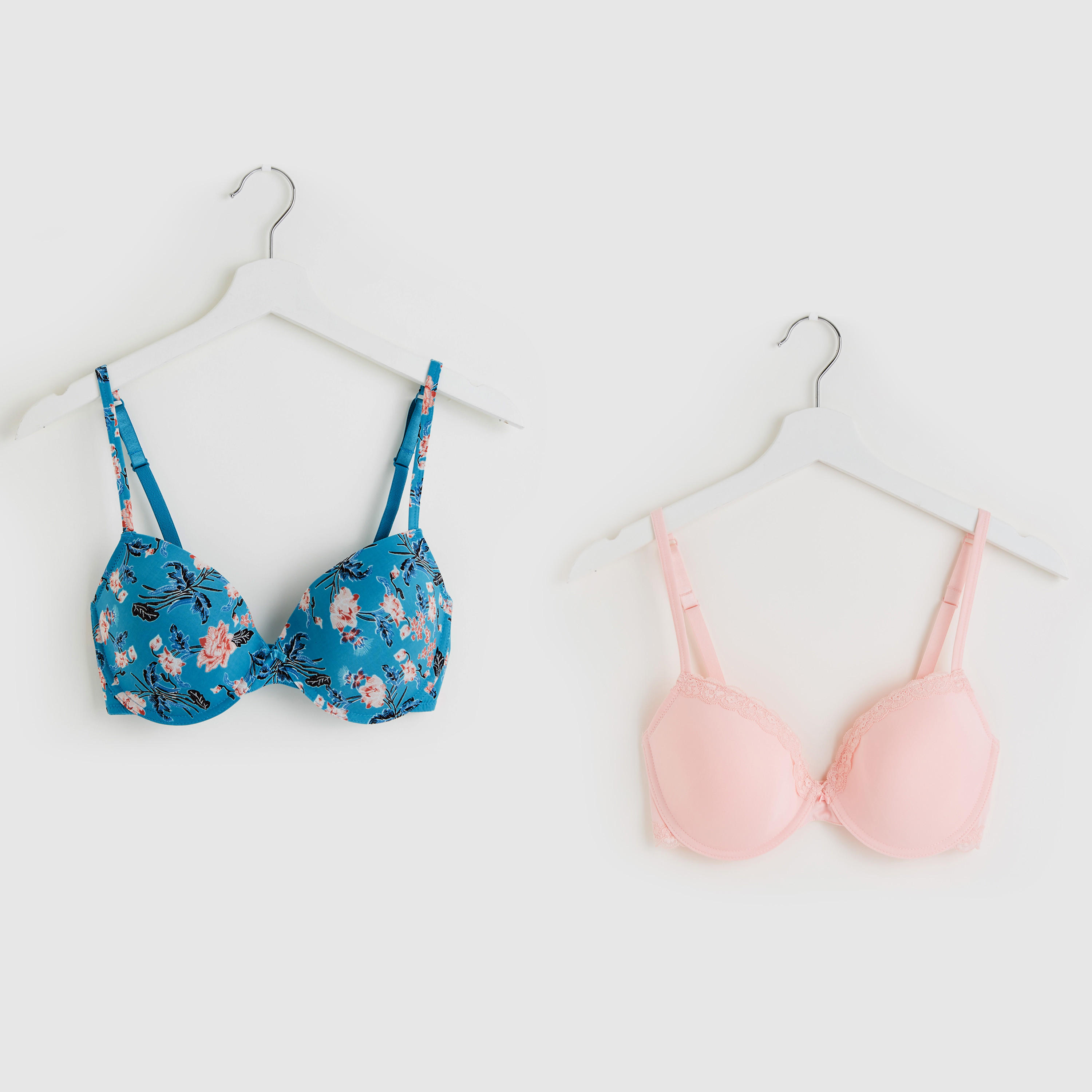 صدريّة بلانج مبطّنة متنوعة بمشبك إغلاق - طقم من قطعتين-women-clothing-lingerie-bras-image-1