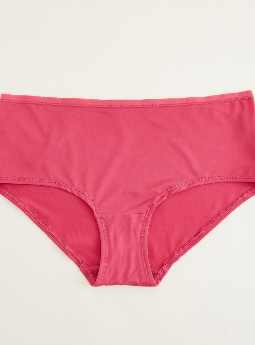 Set of 5 - Solid Hipster Briefs with Elasticated Waistband-women-clothing-lingerie-panties-image-3