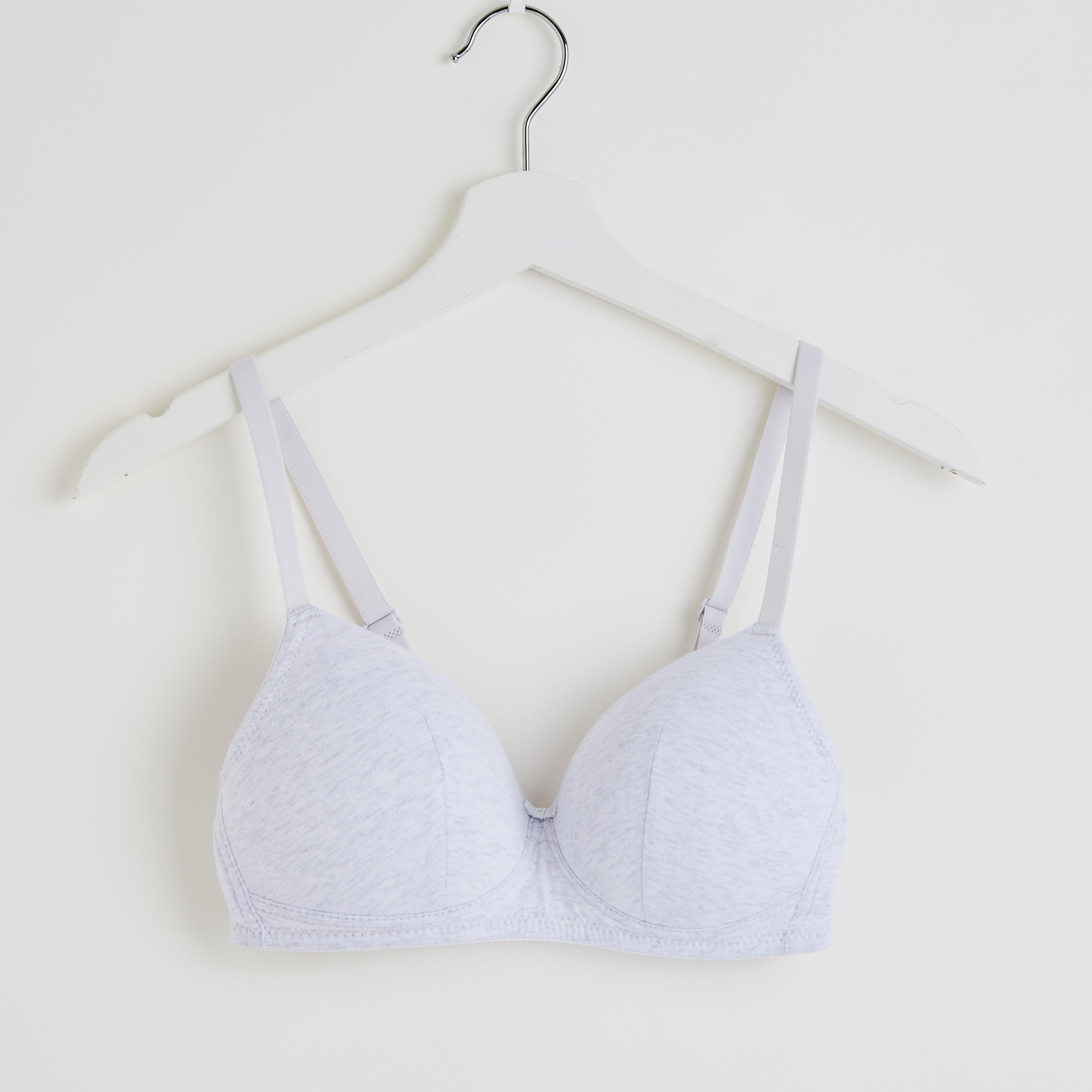 صدريّة تيشيرت سادة مبطنة بخطّافة إغلاق-women-clothing-lingerie-bras-image-3