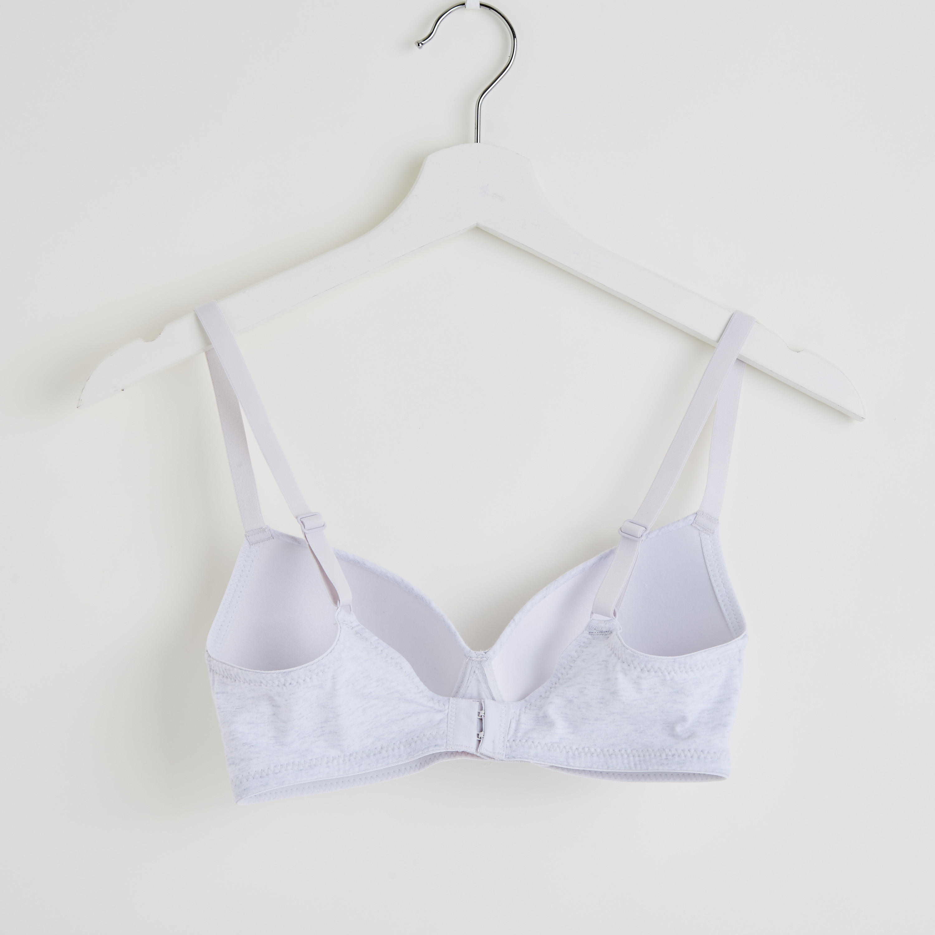 صدريّة تيشيرت سادة مبطنة بخطّافة إغلاق-women-clothing-lingerie-bras-image-1