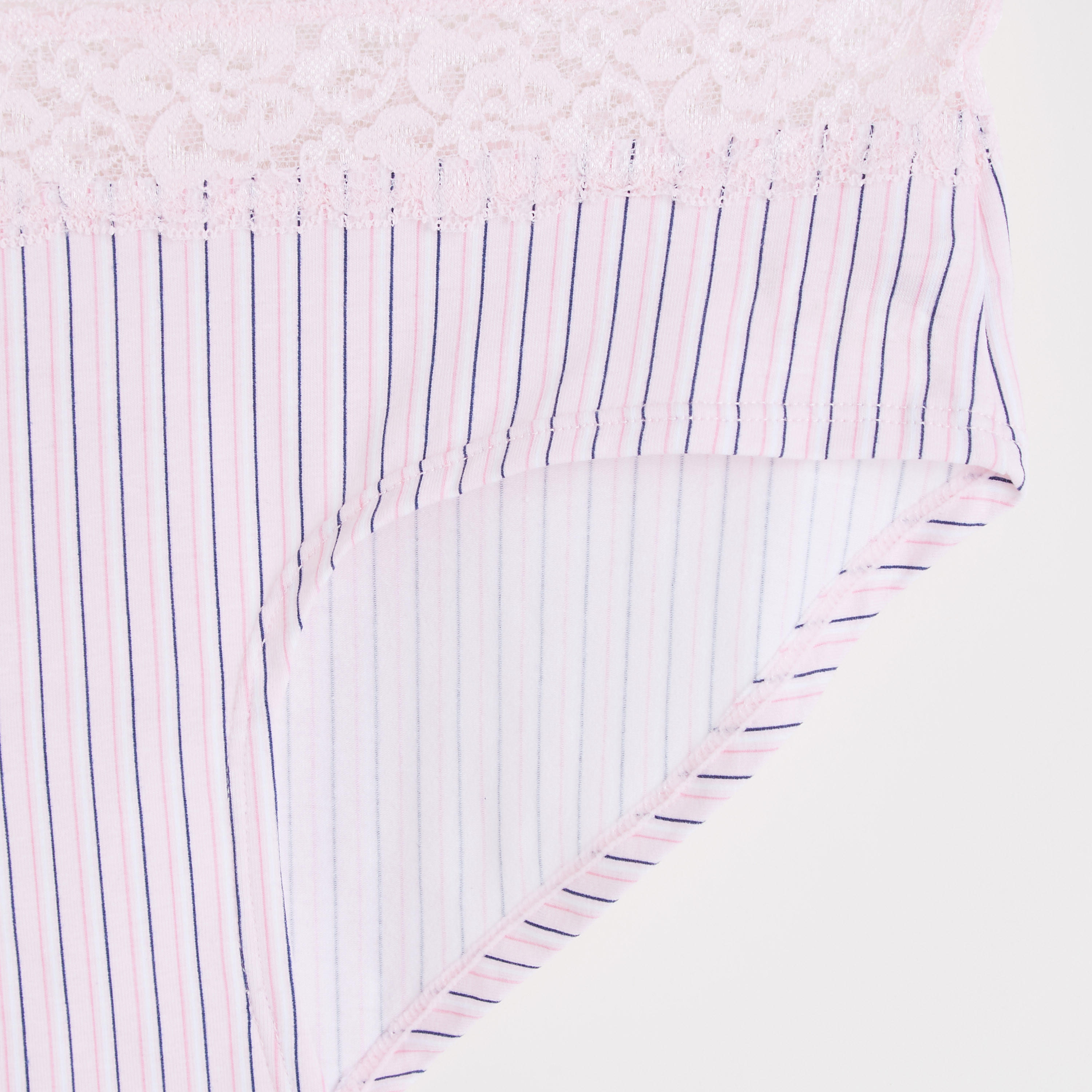 سروال داخلي هيبستر مقلّمة بخصر مطّاطي وتفاصيل دانتيل-women-clothing-lingerie-panties-image-2