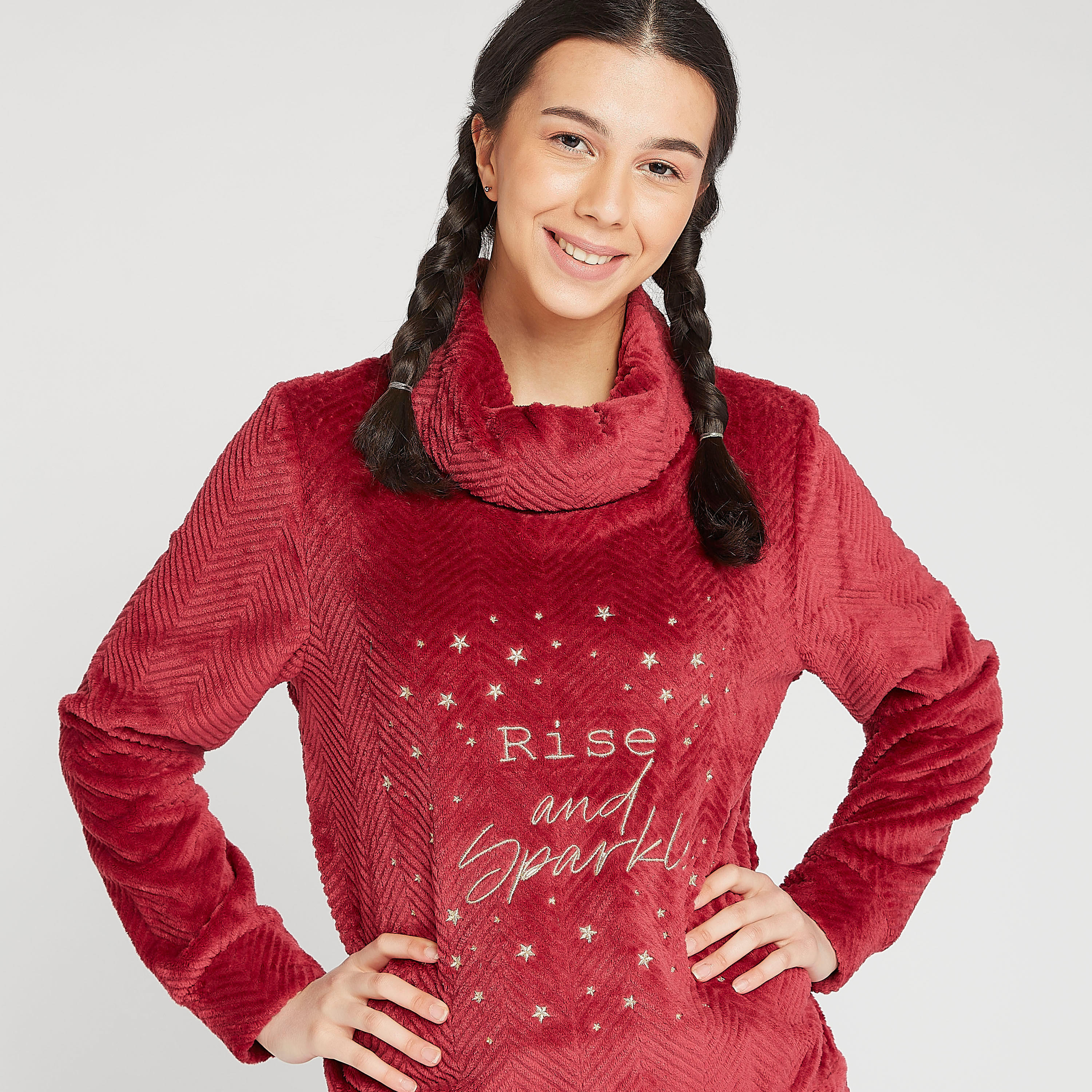 Printed Long Sleeves T-shirt and Full Length Pyjama Set-women-clothing-nightwear-pyjamas-longsets-image-2