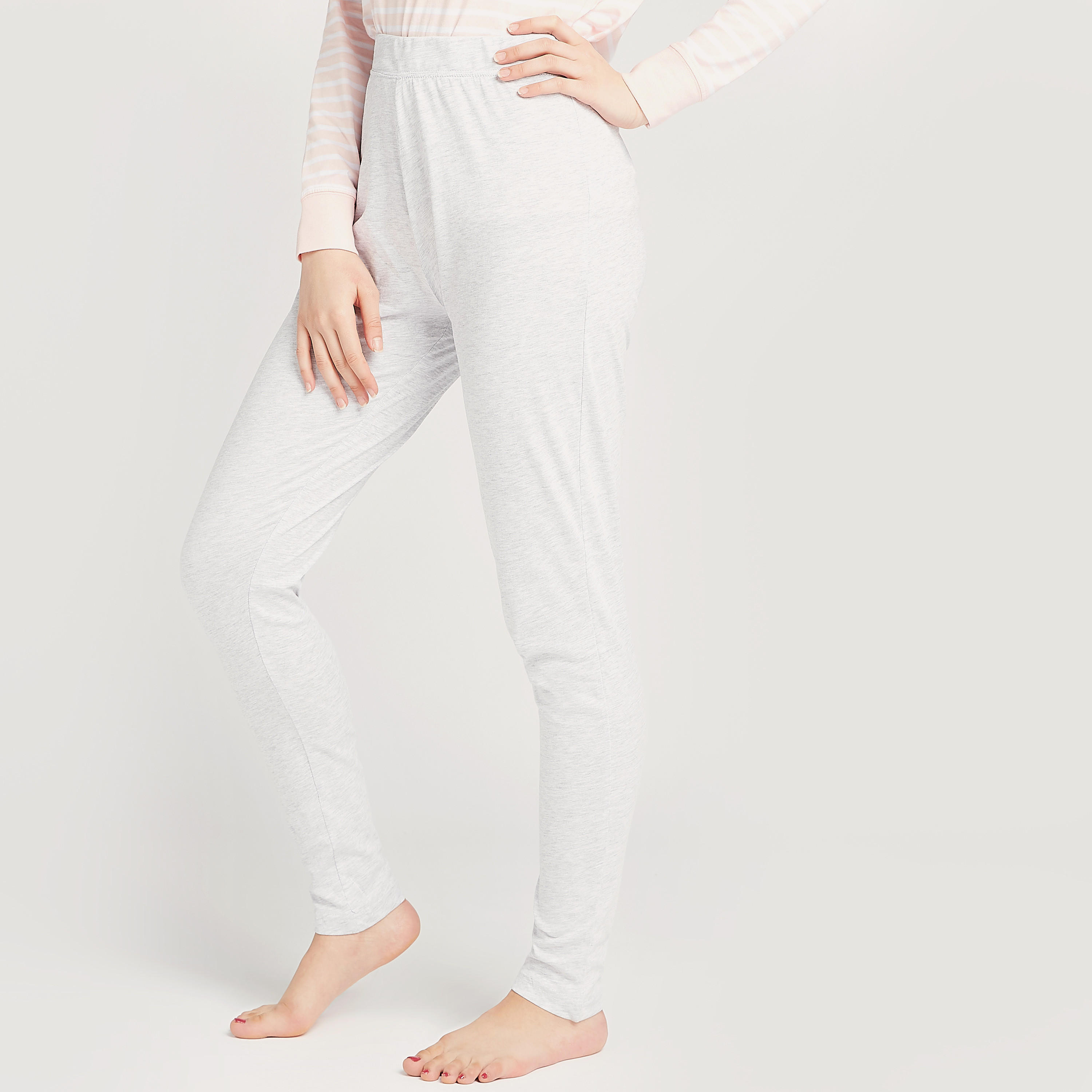 طقم مستدام من بنطلون بيجاما طويل وتيشيرت مخطّط-women-clothing-nightwear-pyjamas-longsets-image-4