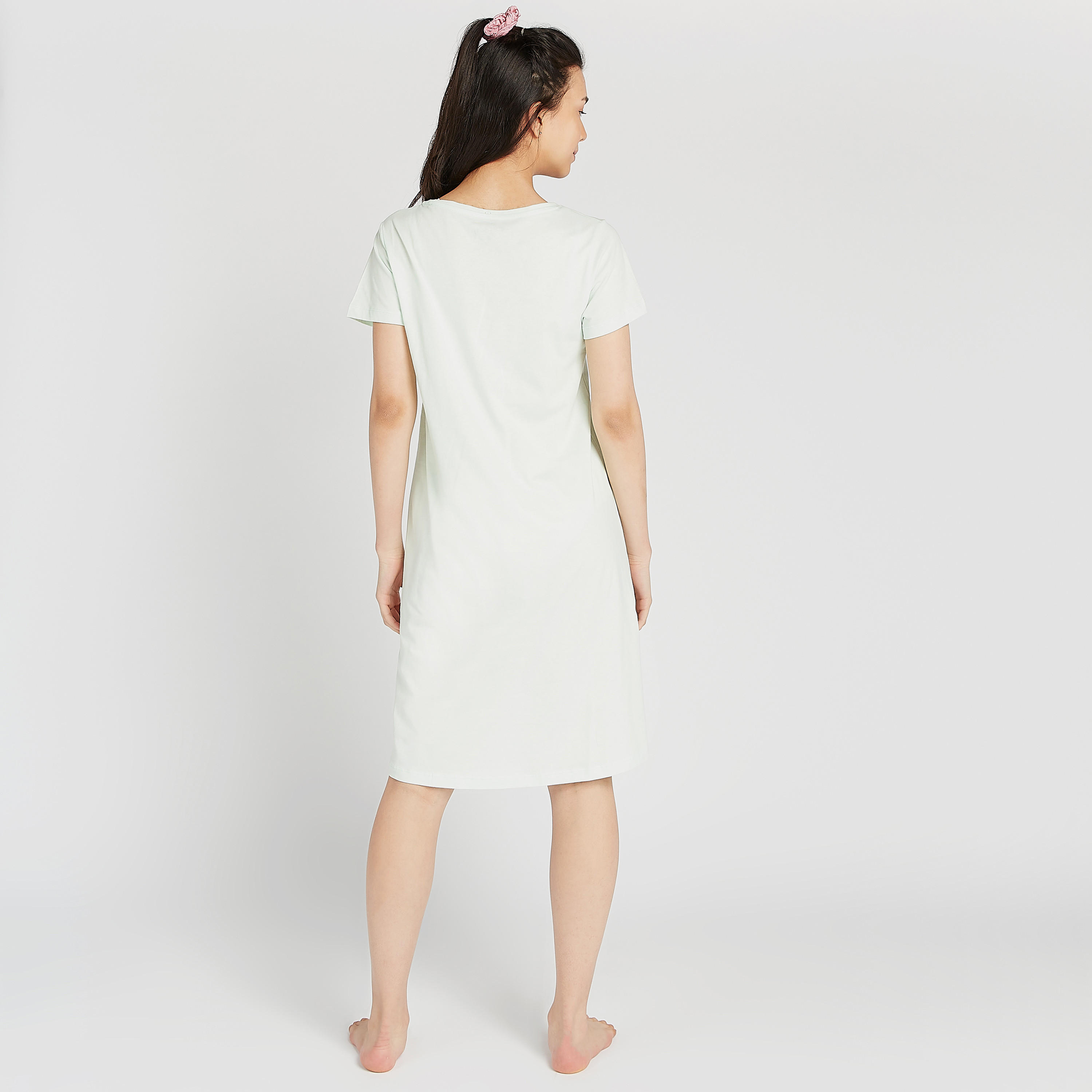 قميص مستدام بياقة مستديرة - طقم من قطعتين-women-clothing-nightwear-nighties-image-5