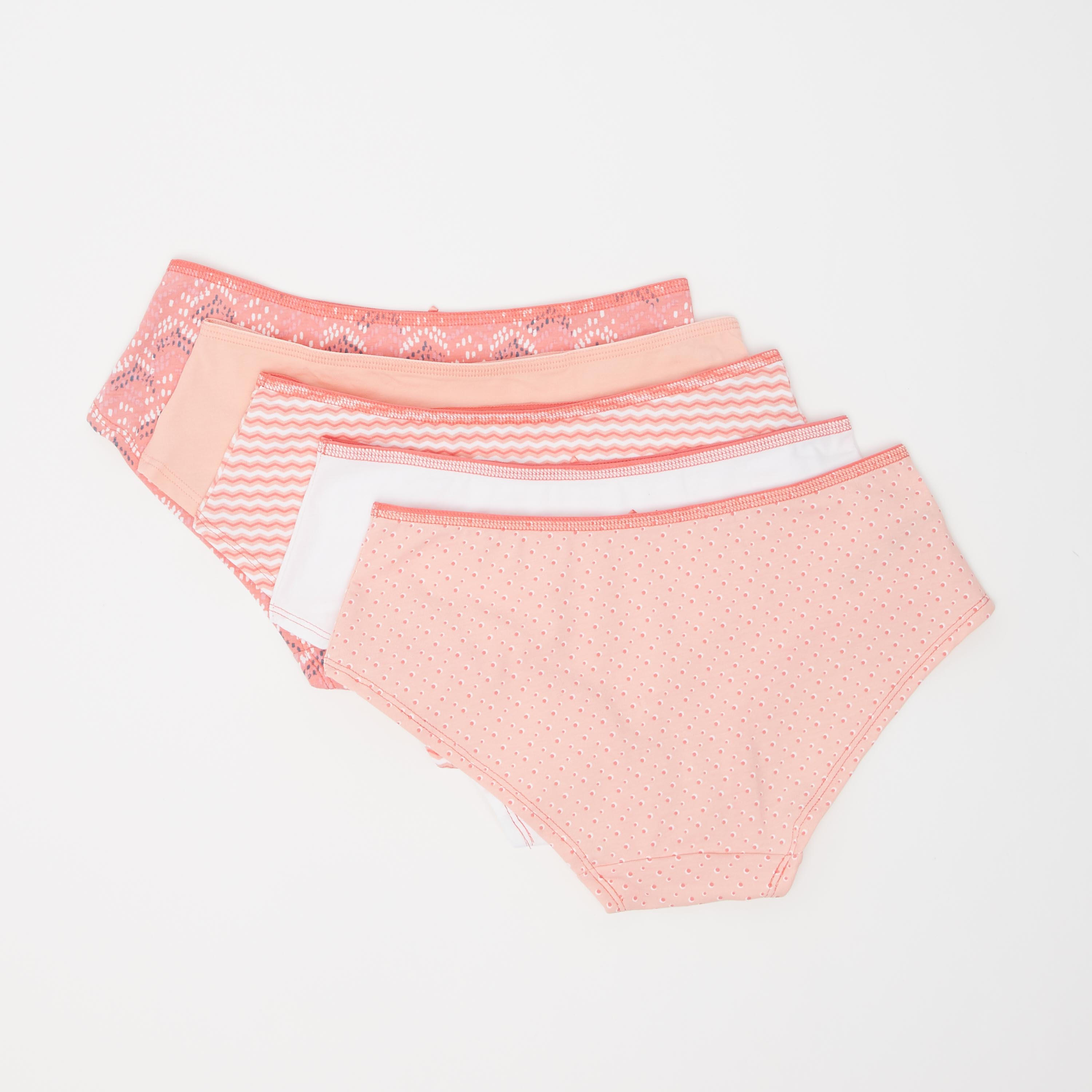 سراويل داخلية مستدامة بخصر مطاطي وطبعات- طقم من 5 أزواج-women-clothing-lingerie-panties-image-2