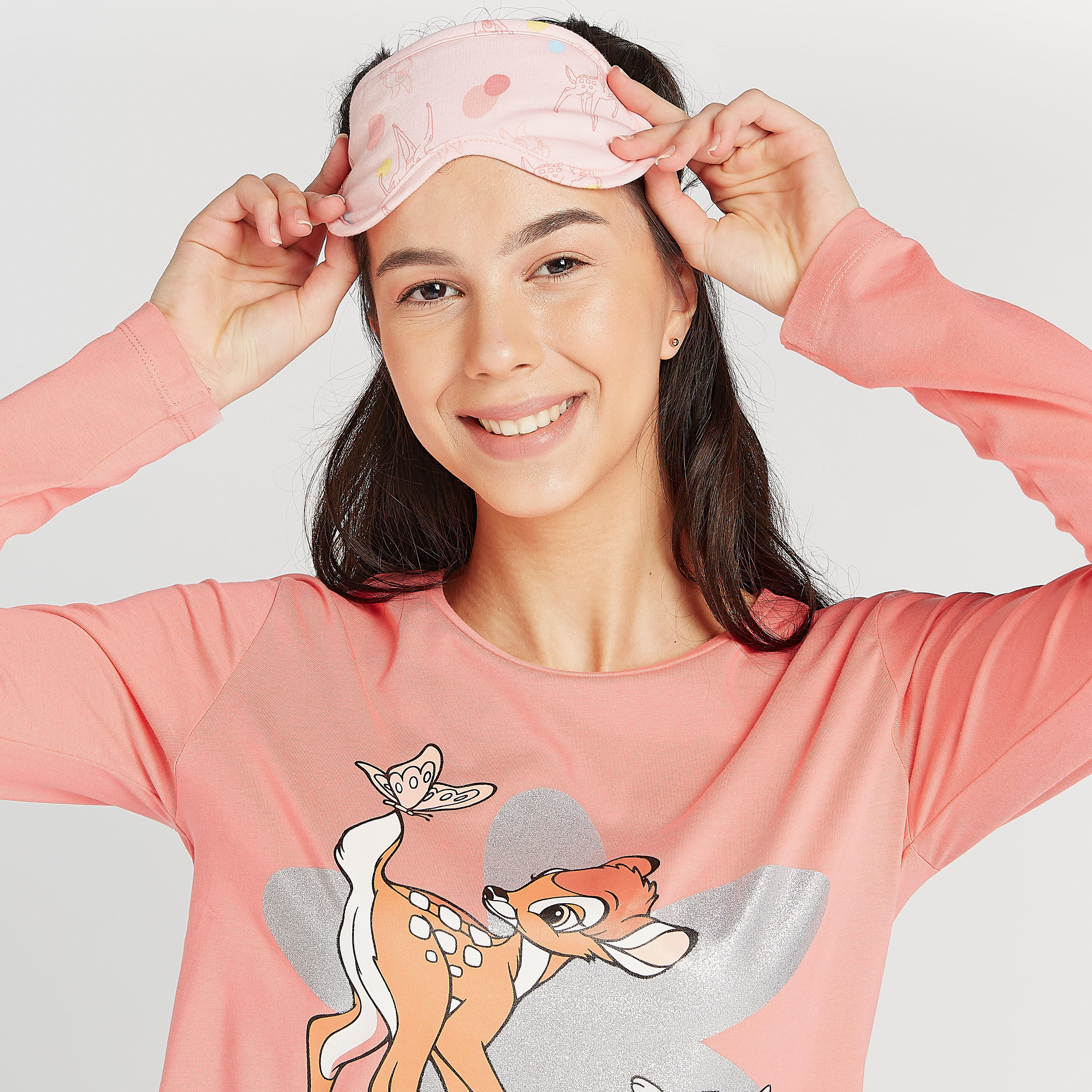 Sustainable Printed Round Neck T-shirt and Full Length Pyjama Set-women-clothing-nightwear-pyjamas-longsets-image-3