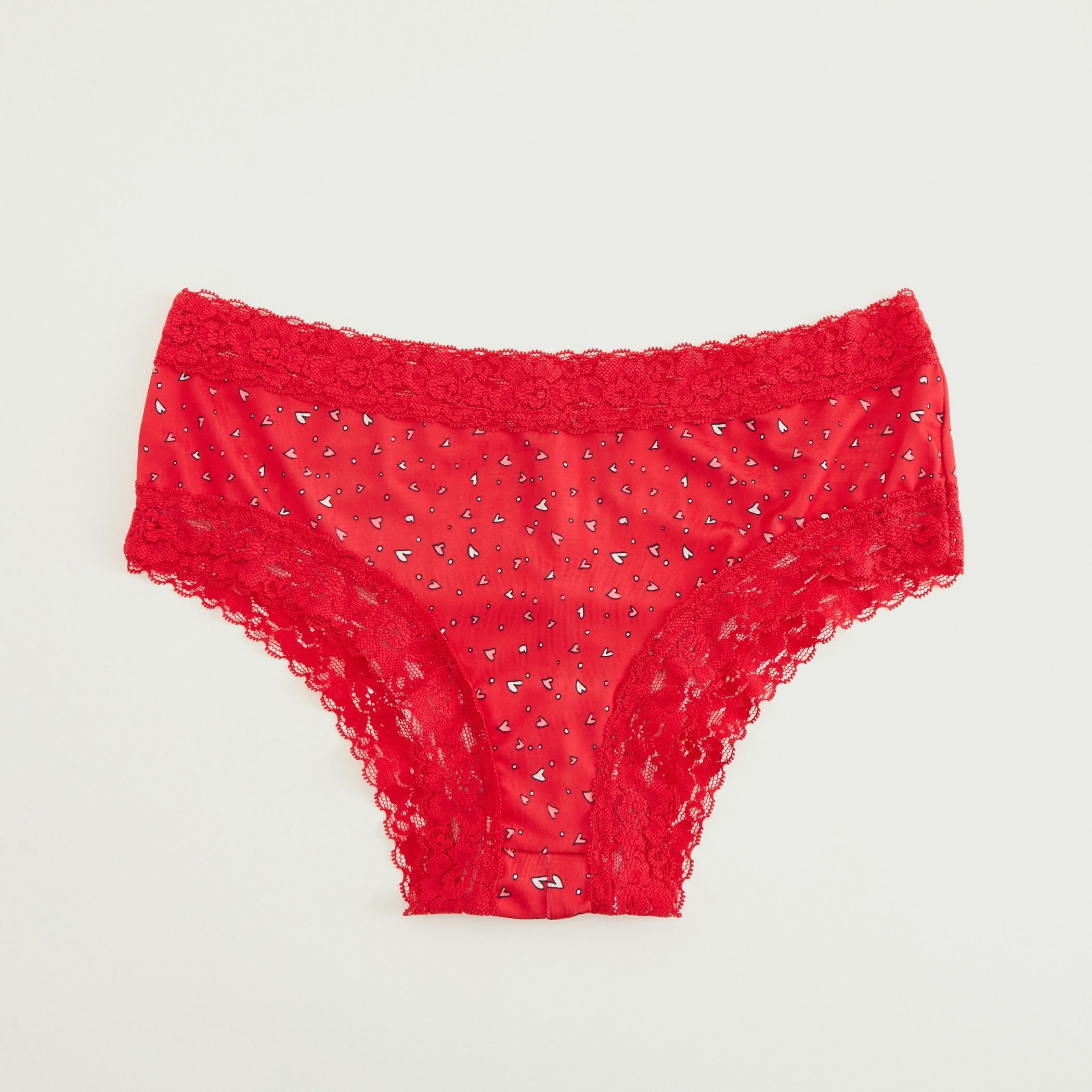 سروال داخلي بخصر مطاطي وتفاصيل دانتيل وطبعات-women-clothing-lingerie-panties-image-1