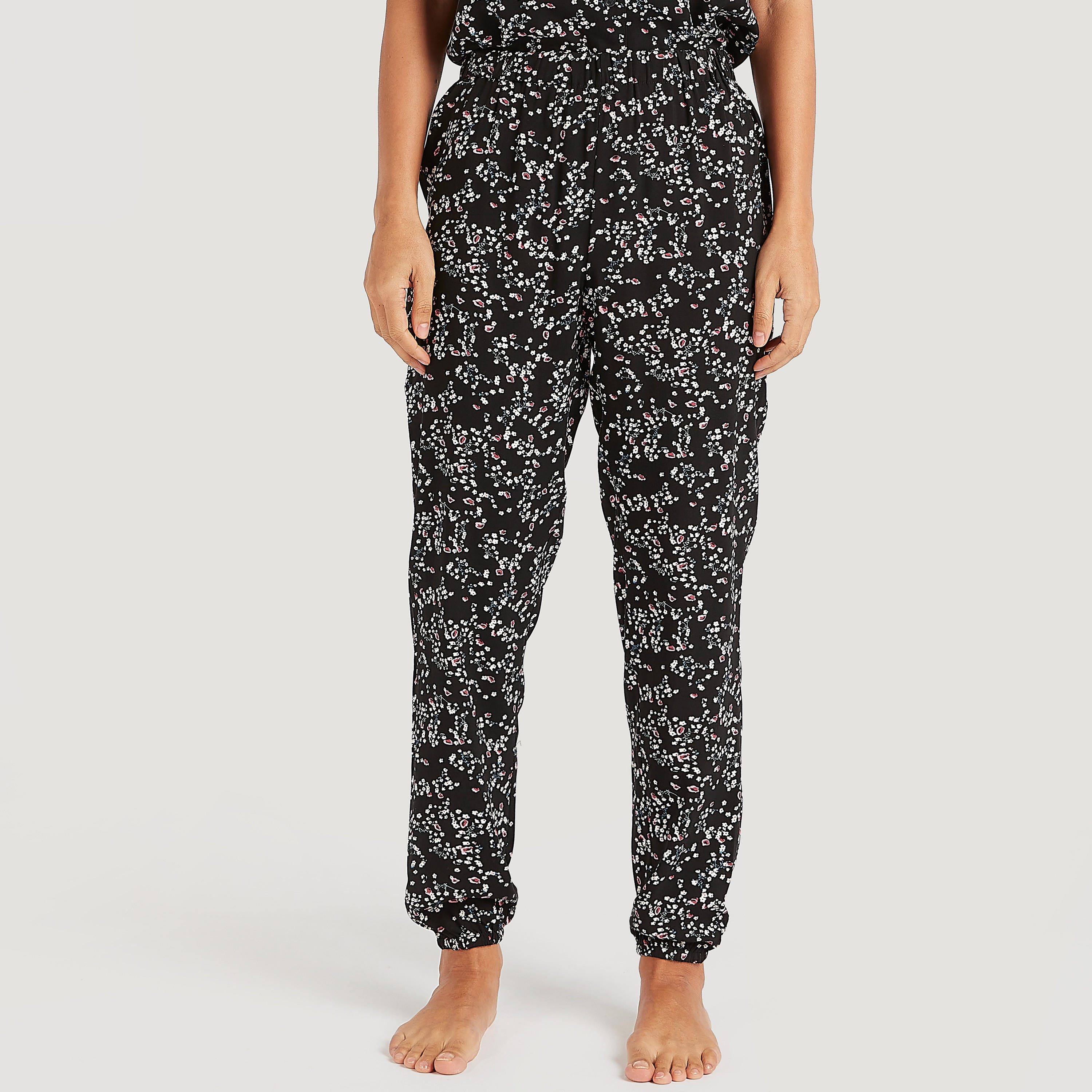 طقم من بنطلون بيجاما وقميص بطبعات أزهار-women-clothing-nightwear-pyjamas-longsets-image-5