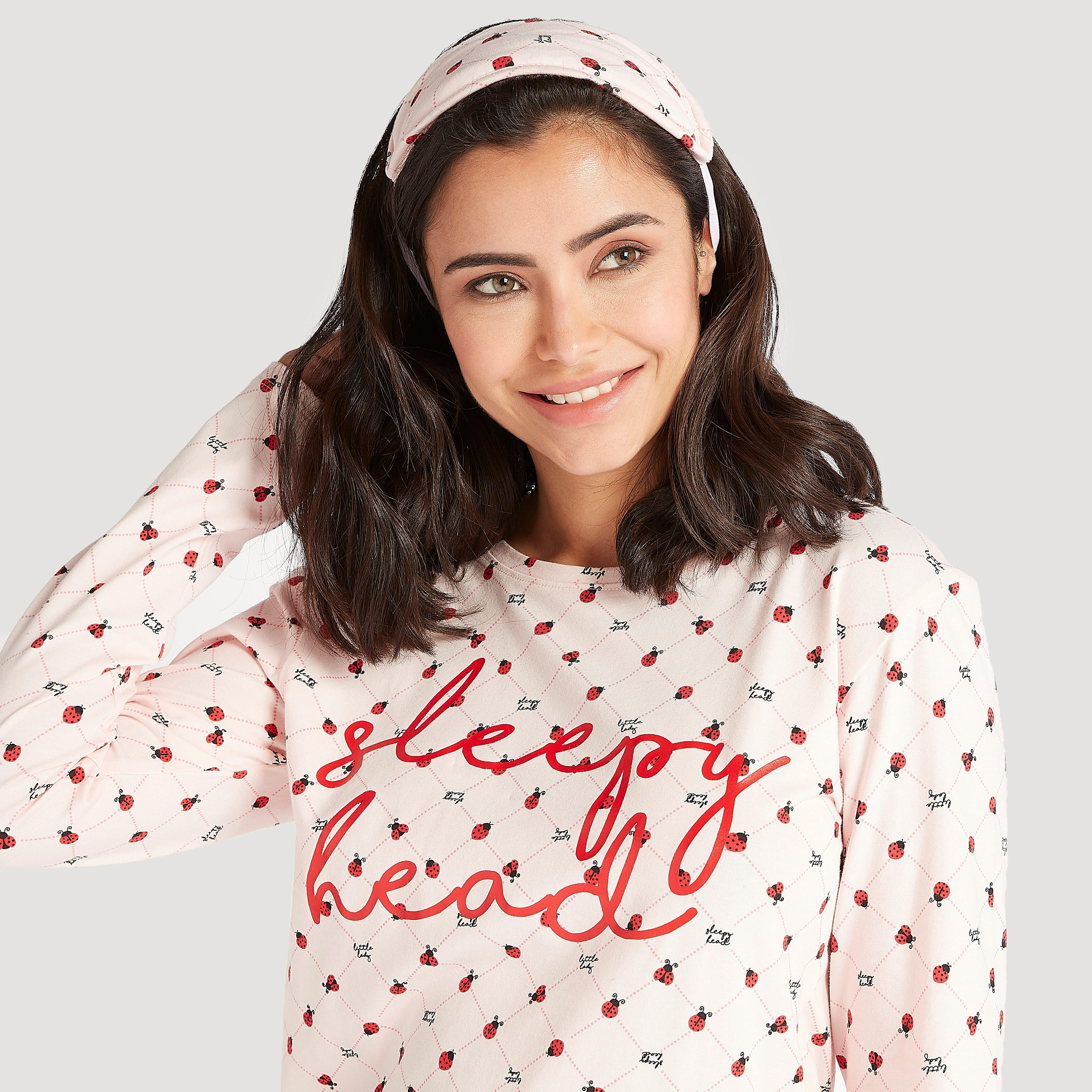 Printed Long Sleeves T-shirt and Pyjama Set-women-clothing-nightwear-pyjamas-longsets-image-6