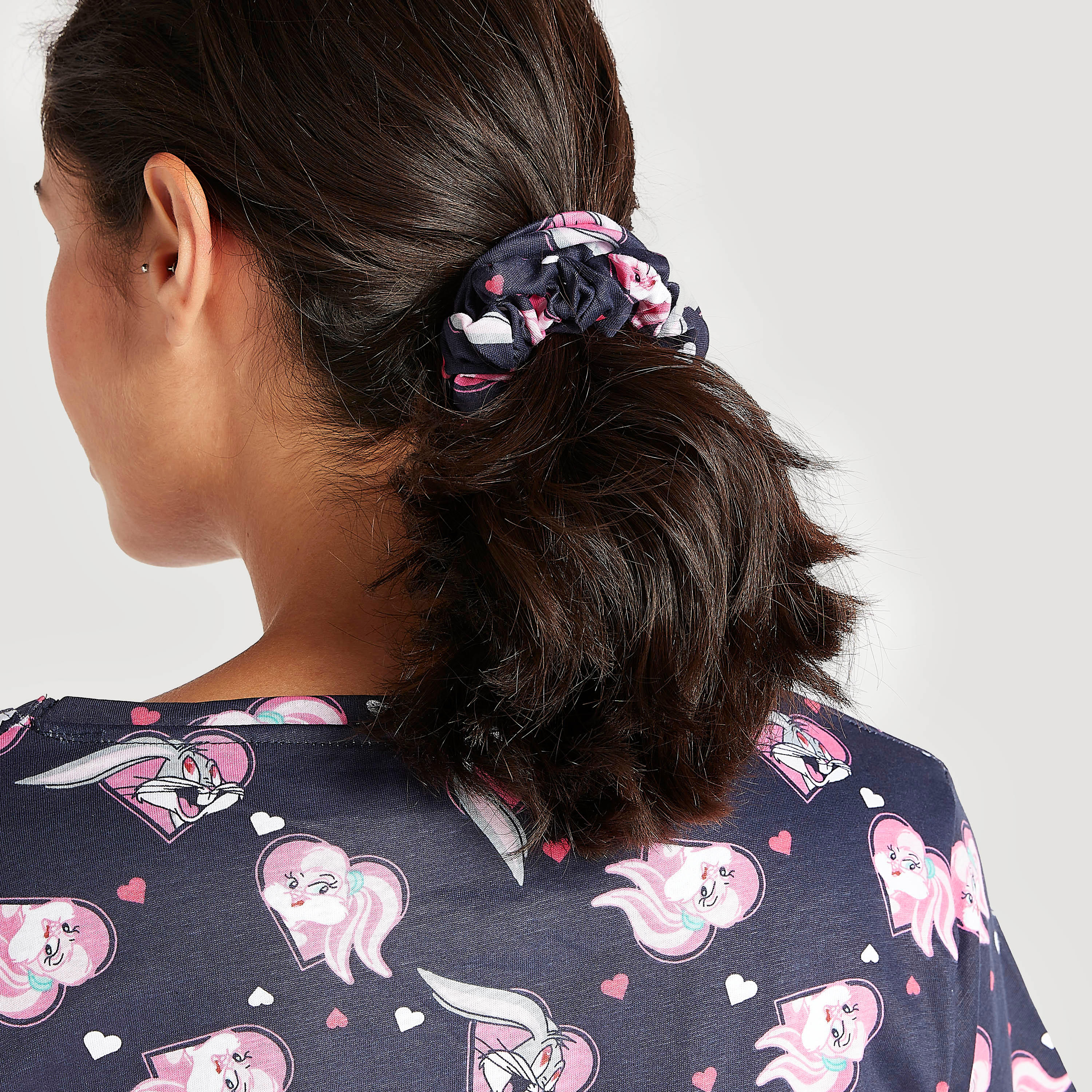 فستان بأكمام قصيرة وطبعات - طقم من  قطعتين-women-clothing-nightwear-nighties-image-8