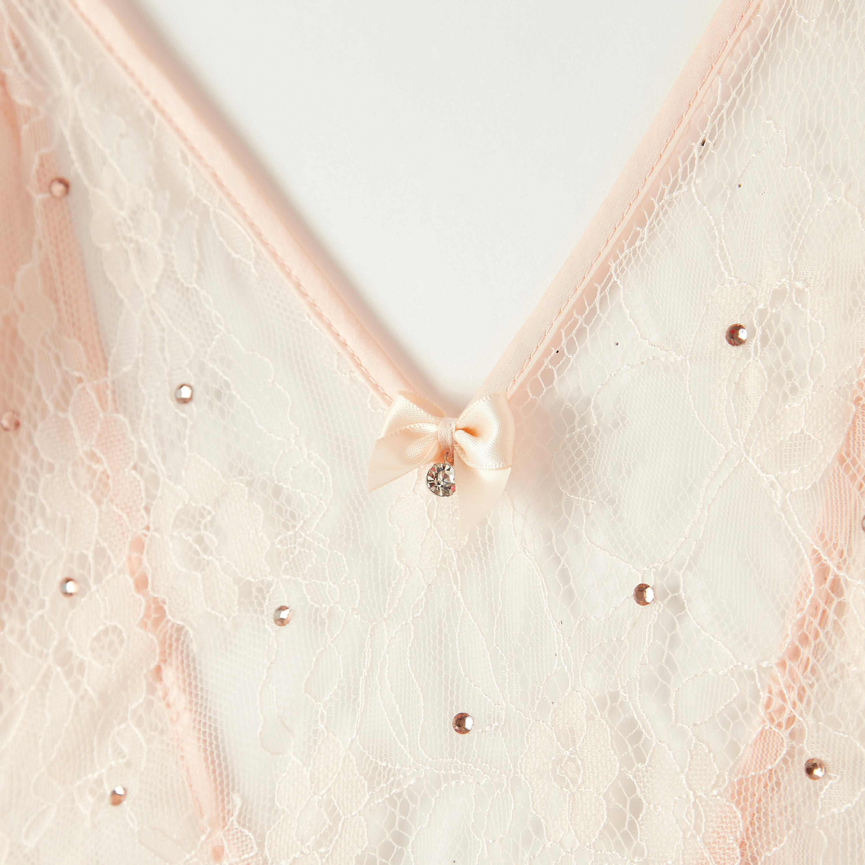 فستان نوم دانتيل دون أكمام بياقة V مع ثونج-women-clothing-lingerie-lingeriesets-image-3