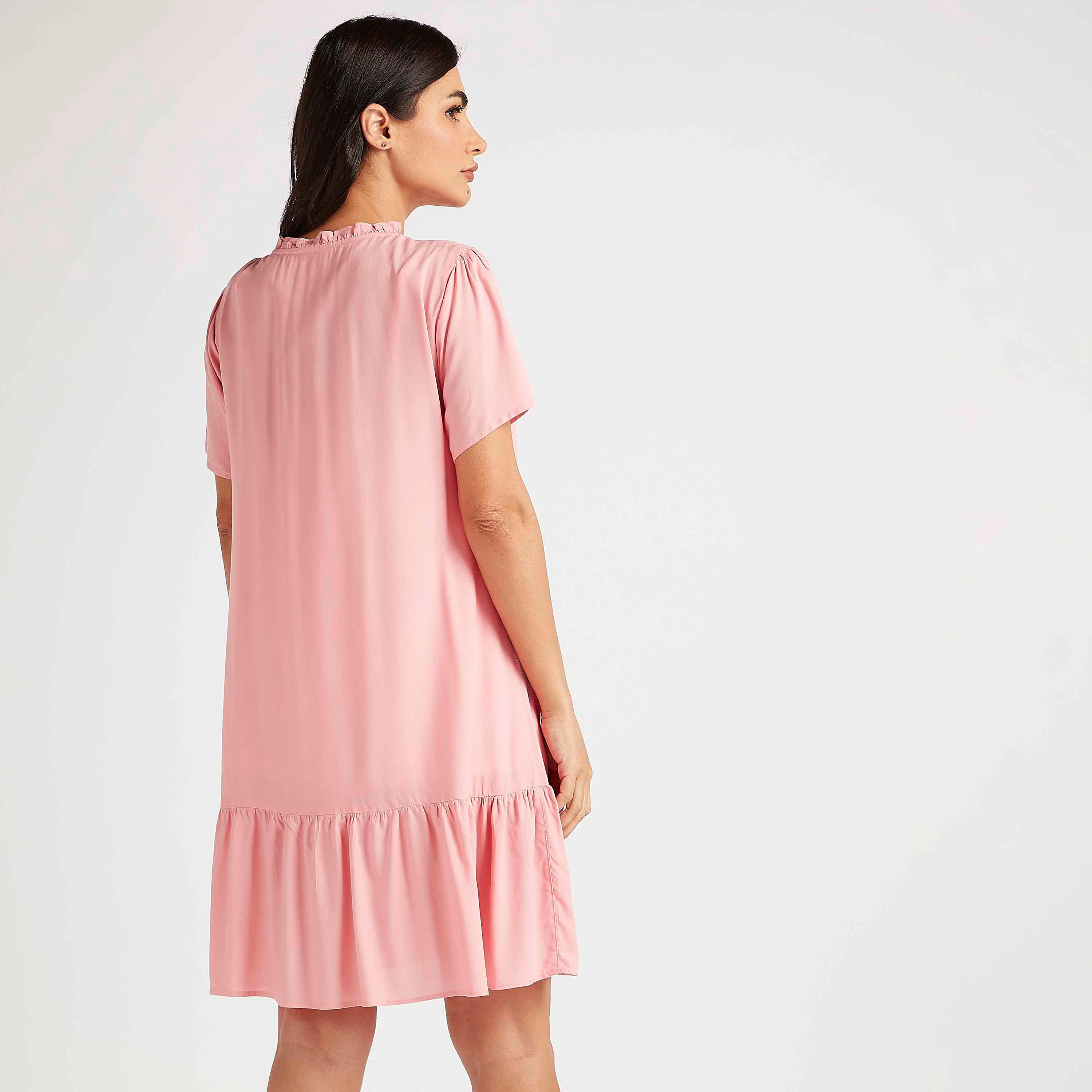 طقم قميص نوم متنوّع بتفاصيل كشكش - قطعتين-women-clothing-nightwear-nighties-image-5