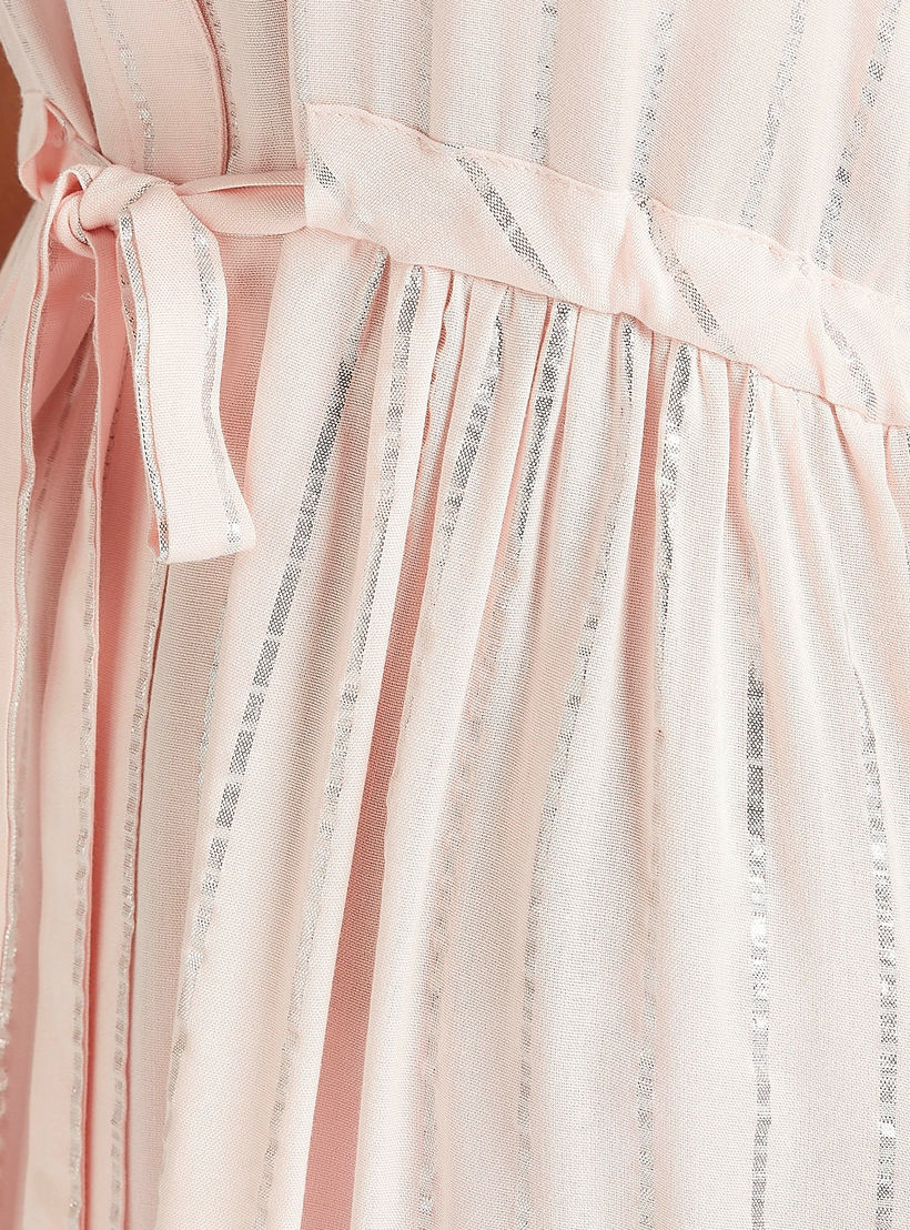قميص نوم مقلّم برباط خصر وأكمام قصيرة-women-clothing-nightwear-nighties-image-3