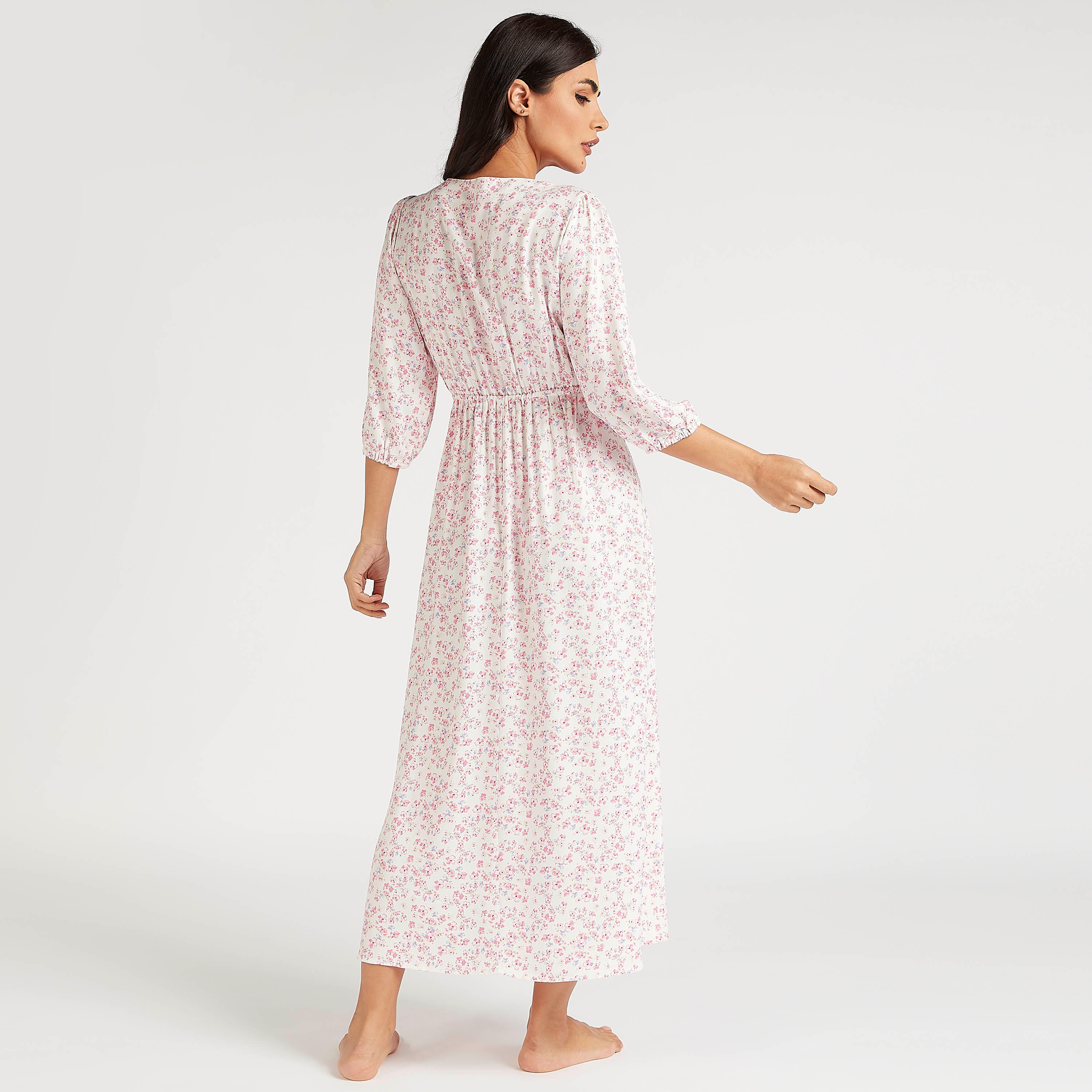 ثوب نوم بطبعات أزهار وخصر مطّاطي-women-clothing-nightwear-nighties-image-4