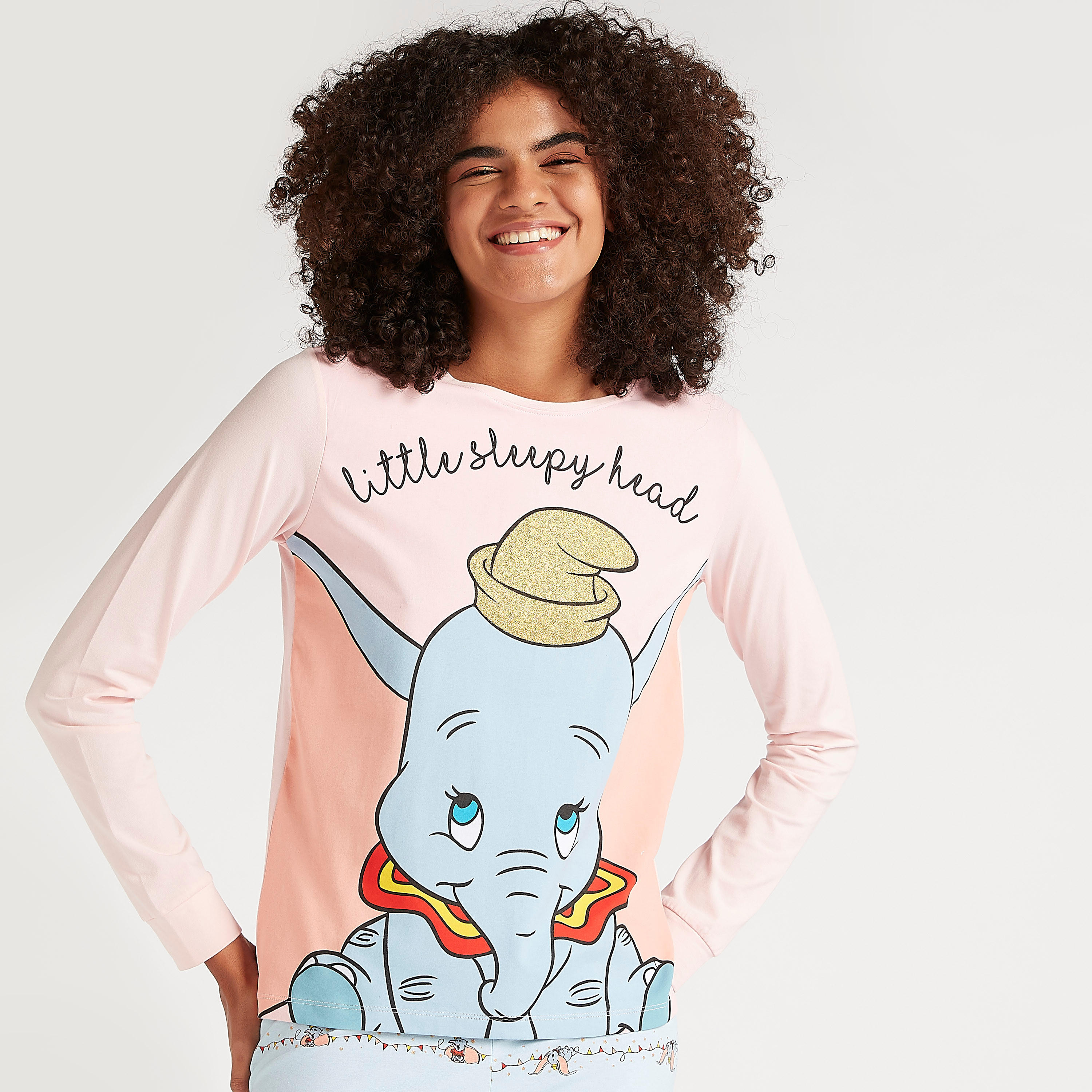 Print Crew Neck T-shirt and Full Length Pyjama Set-women-clothing-nightwear-pyjamas-longsets-image-4