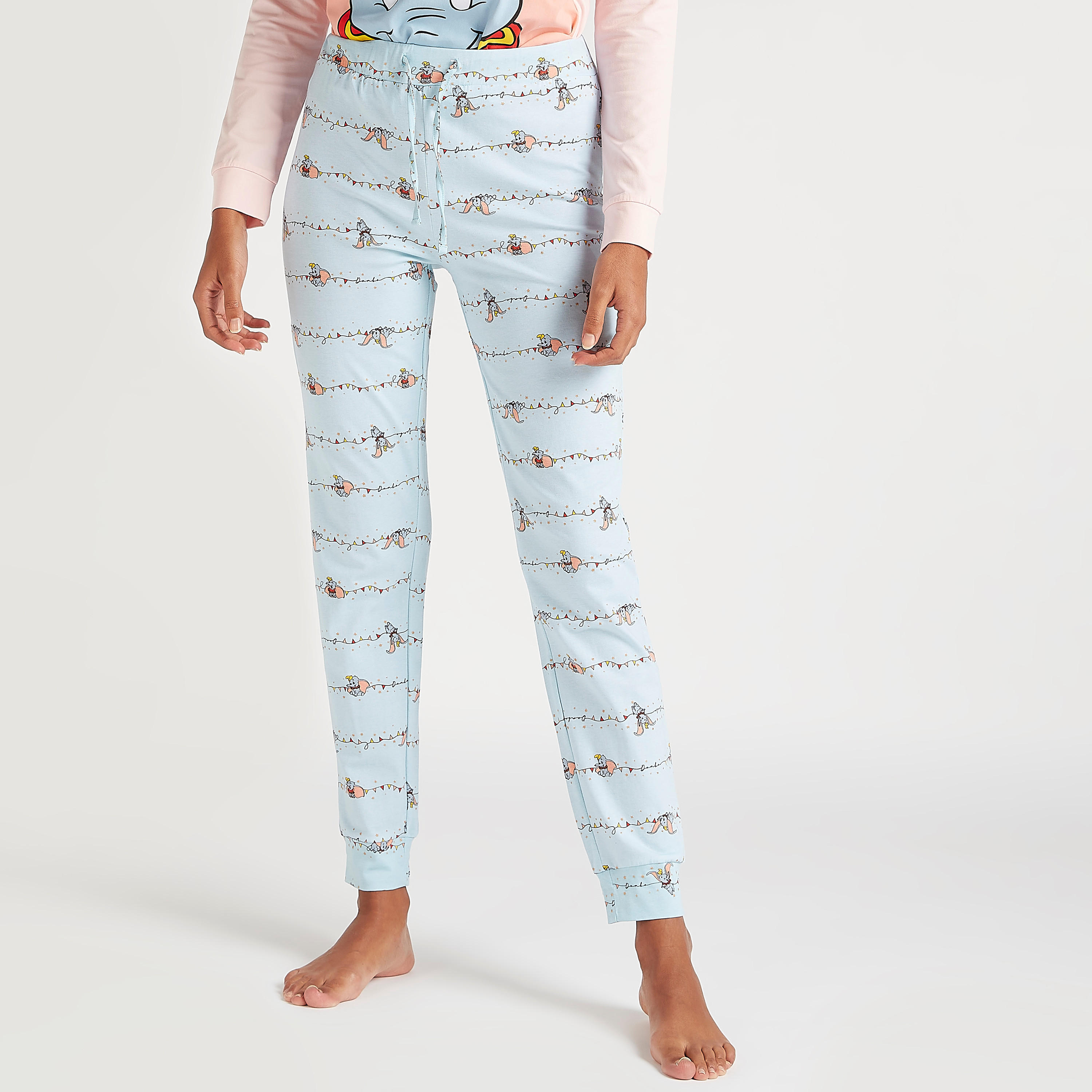 Print Crew Neck T-shirt and Full Length Pyjama Set-women-clothing-nightwear-pyjamas-longsets-image-6