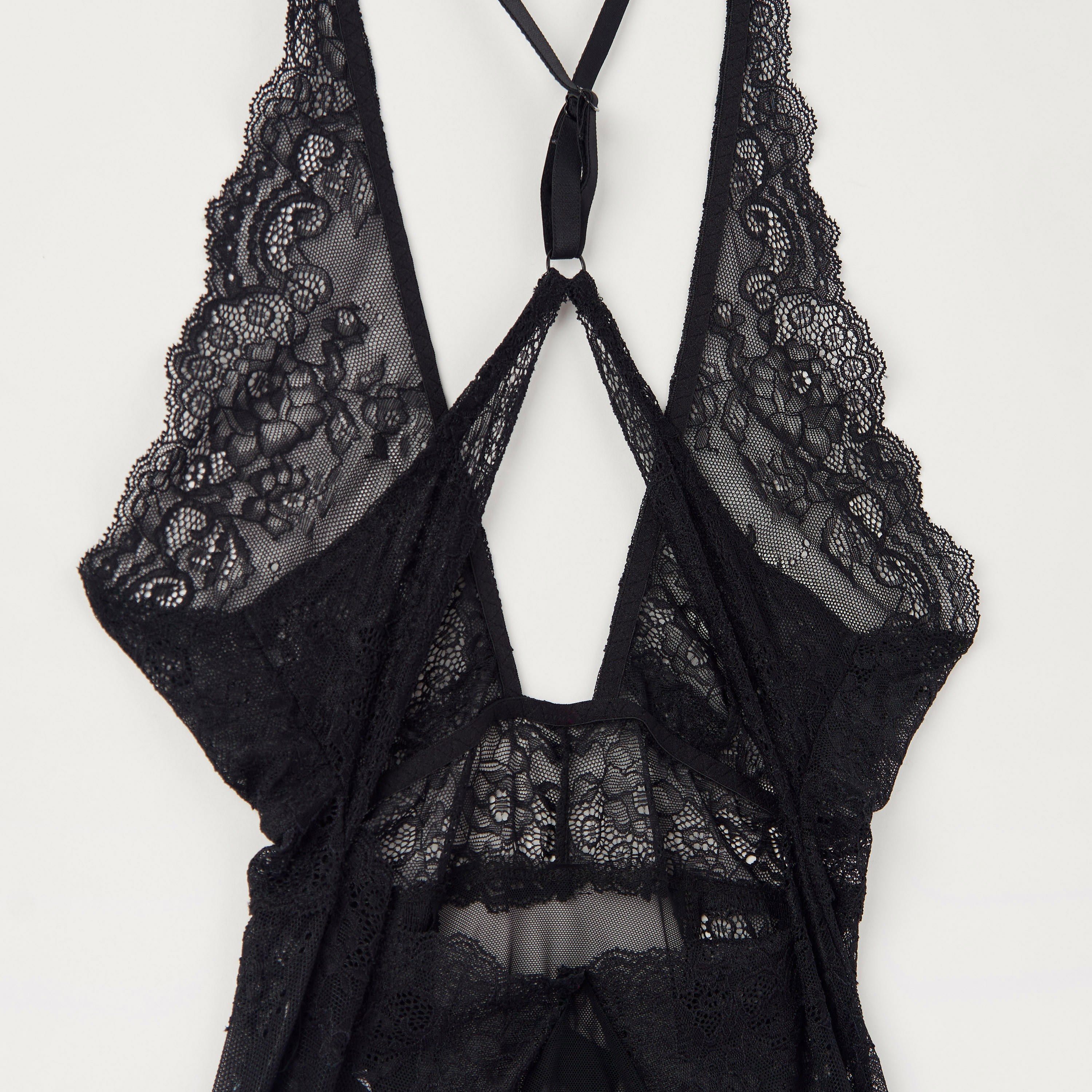 بيبي دول دون أكمام بتفاصيل دانتيل وأحزمة قابلة للتّعديل-women-clothing-lingerie-babydollsandbodysuits-image-4