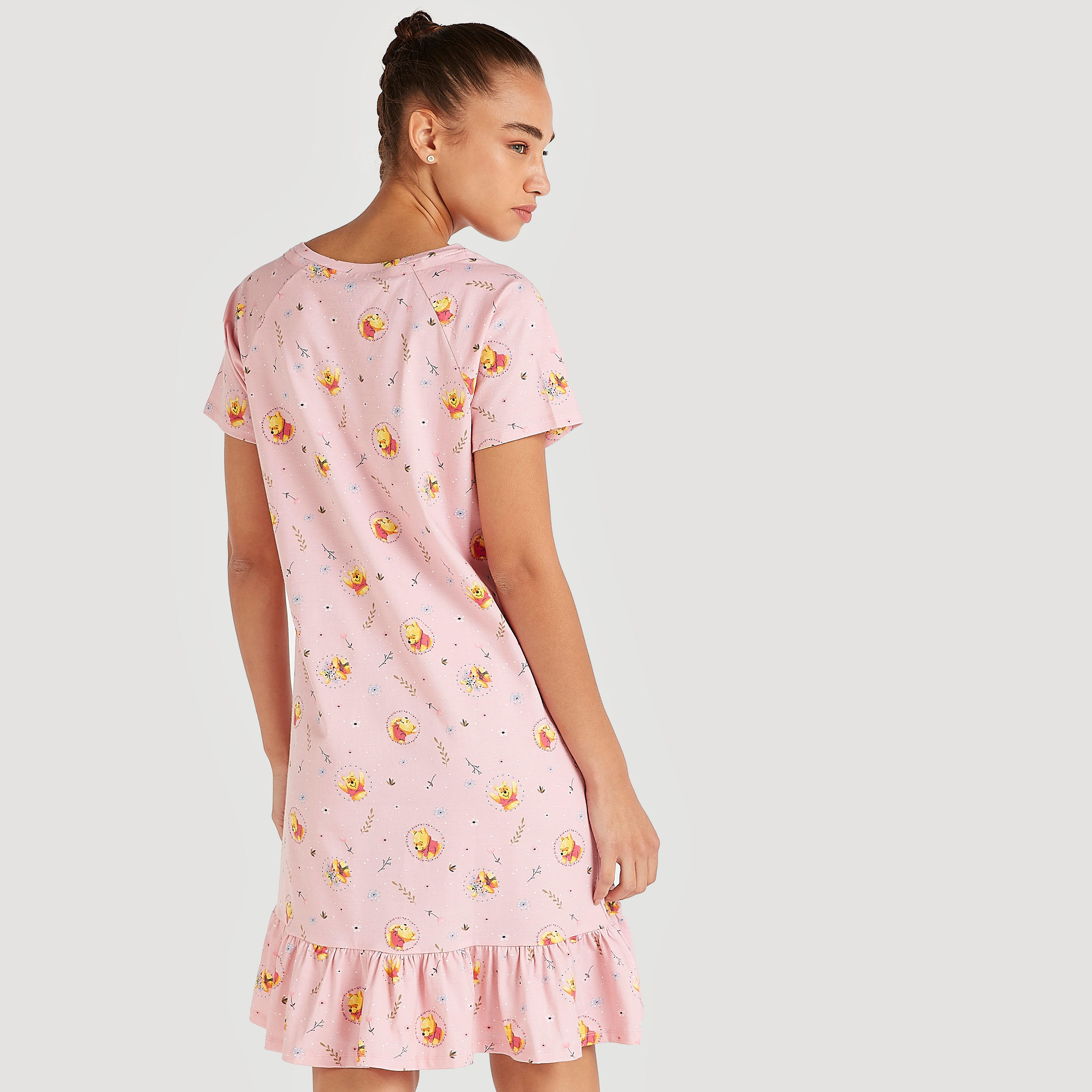 قميص نوم بتفاصيل كشكش - طقم من قطعتين-women-clothing-nightwear-nighties-image-4