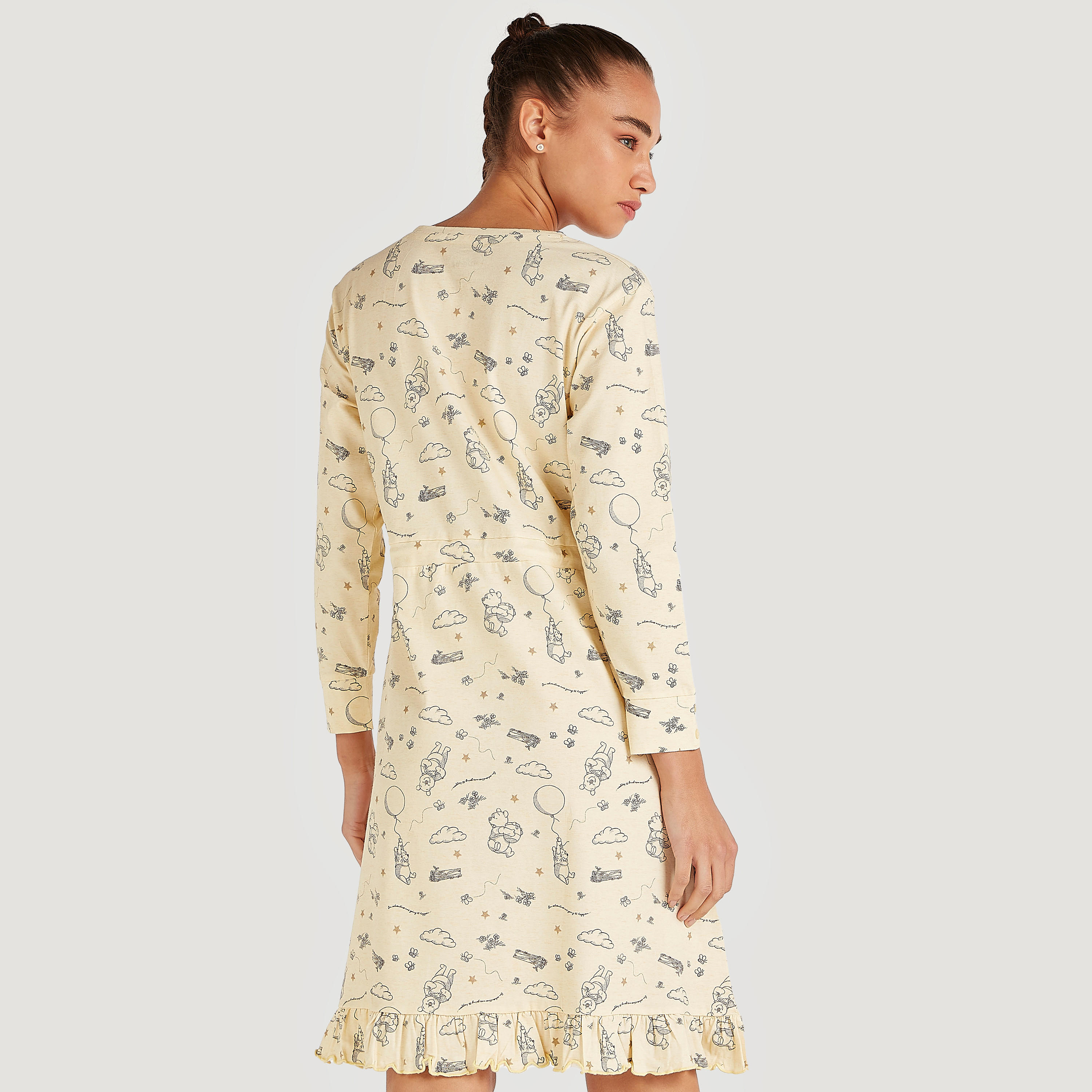 قميص نوم بطبعات ويني ذي بوه - طقم من قطعتين-women-clothing-nightwear-nighties-image-4