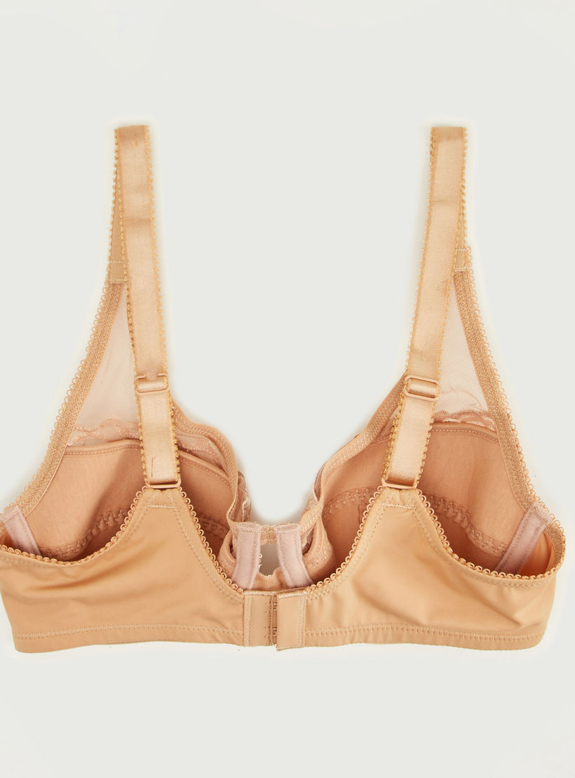صدريّة بلانج مبطّنة بتفاصيل دانتيل وخطّاف وحلقة إغلاق-women-clothing-lingerie-bras-image-3