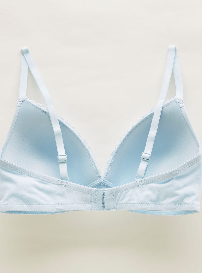 صدريّة تيشيرت مبطّنة متنوّعة بتفاصيل دانتيل - طقم من 2-women-clothing-lingerie-bras-image-1