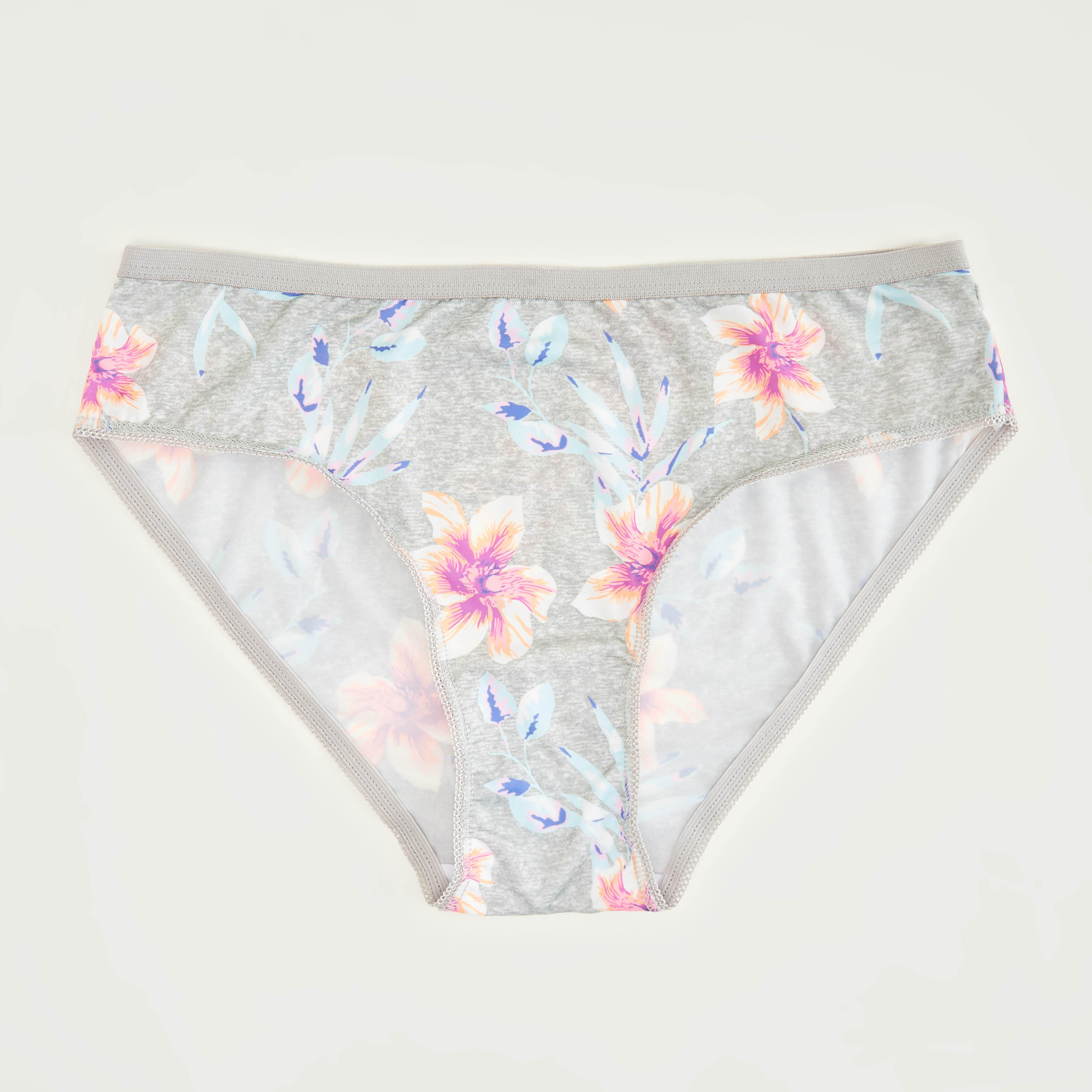 سروال داخلي بوي شورت بخصر مطّاطي وطبعات أزهار-women-clothing-lingerie-panties-image-1