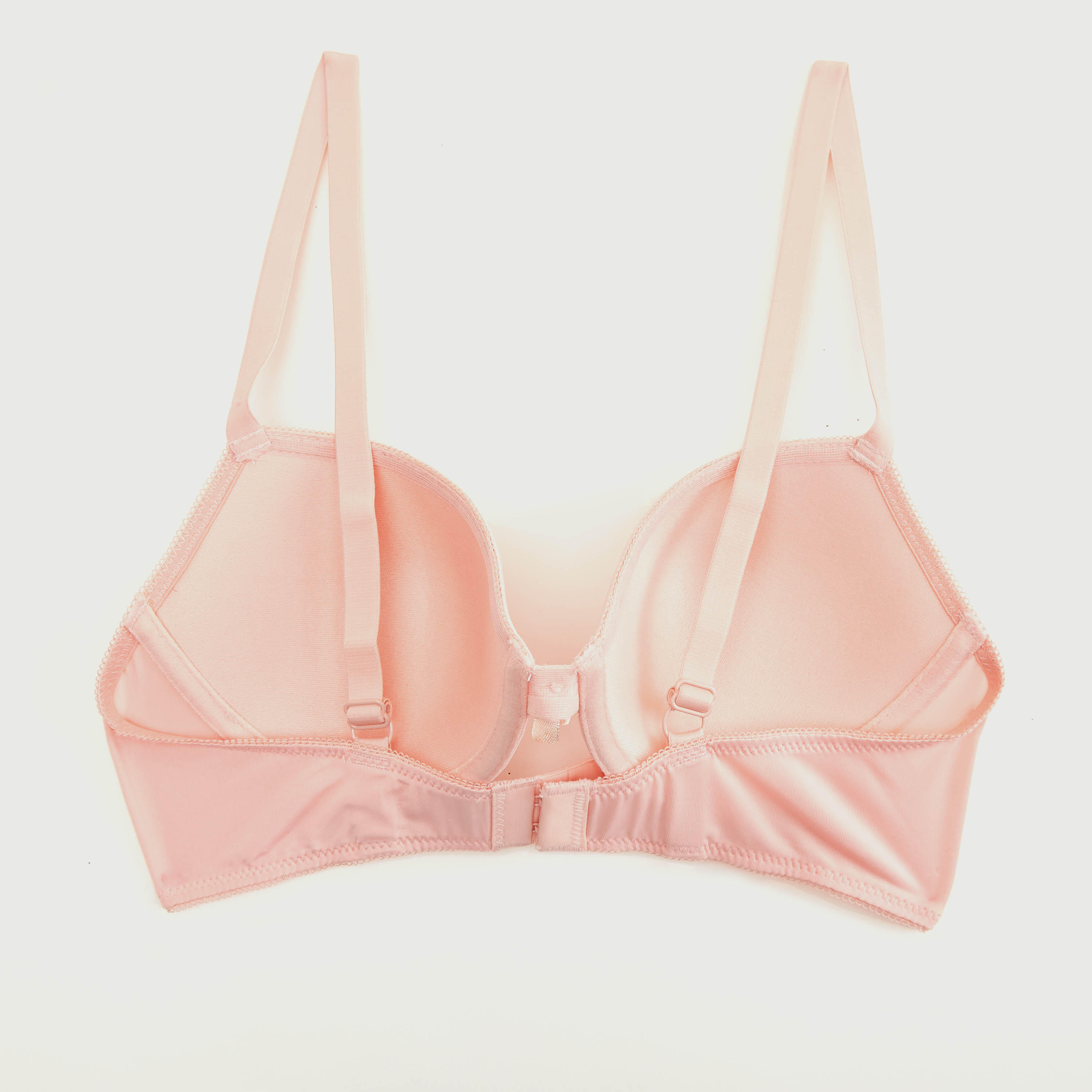 Solid Padded Plunge Bra with Hook and Eye Closure and Bow Detail-women-clothing-lingerie-bras-image-3