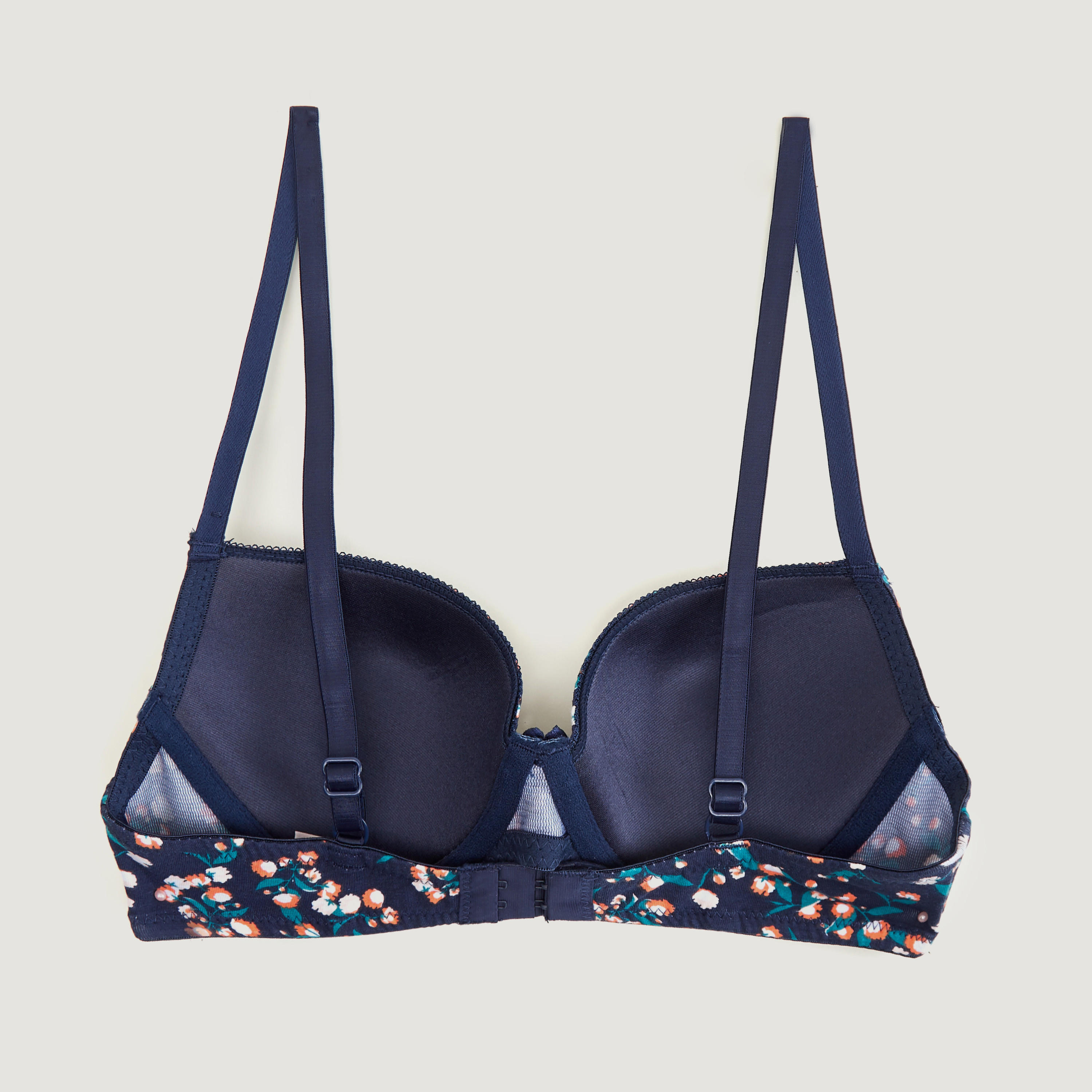 صدريّة تيشيرت بطبعات أزهار وأحزمة قابلة للتّعديل وتفاصيل فيونكة-women-clothing-lingerie-bras-image-3