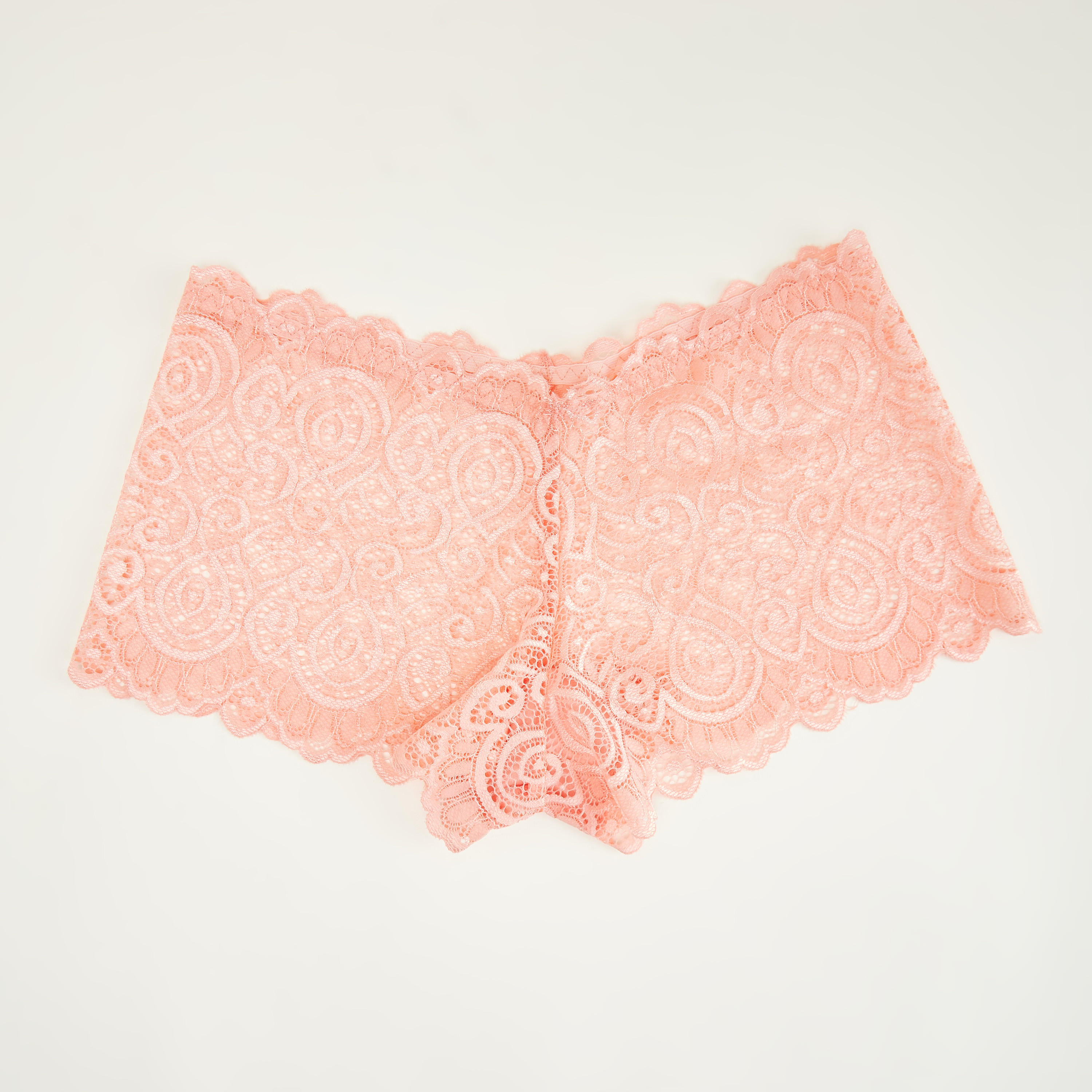 سراويل داخلية بوي شورت بخصر مطّاطي ودانتيل بارز الملمس-women-clothing-lingerie-panties-image-3