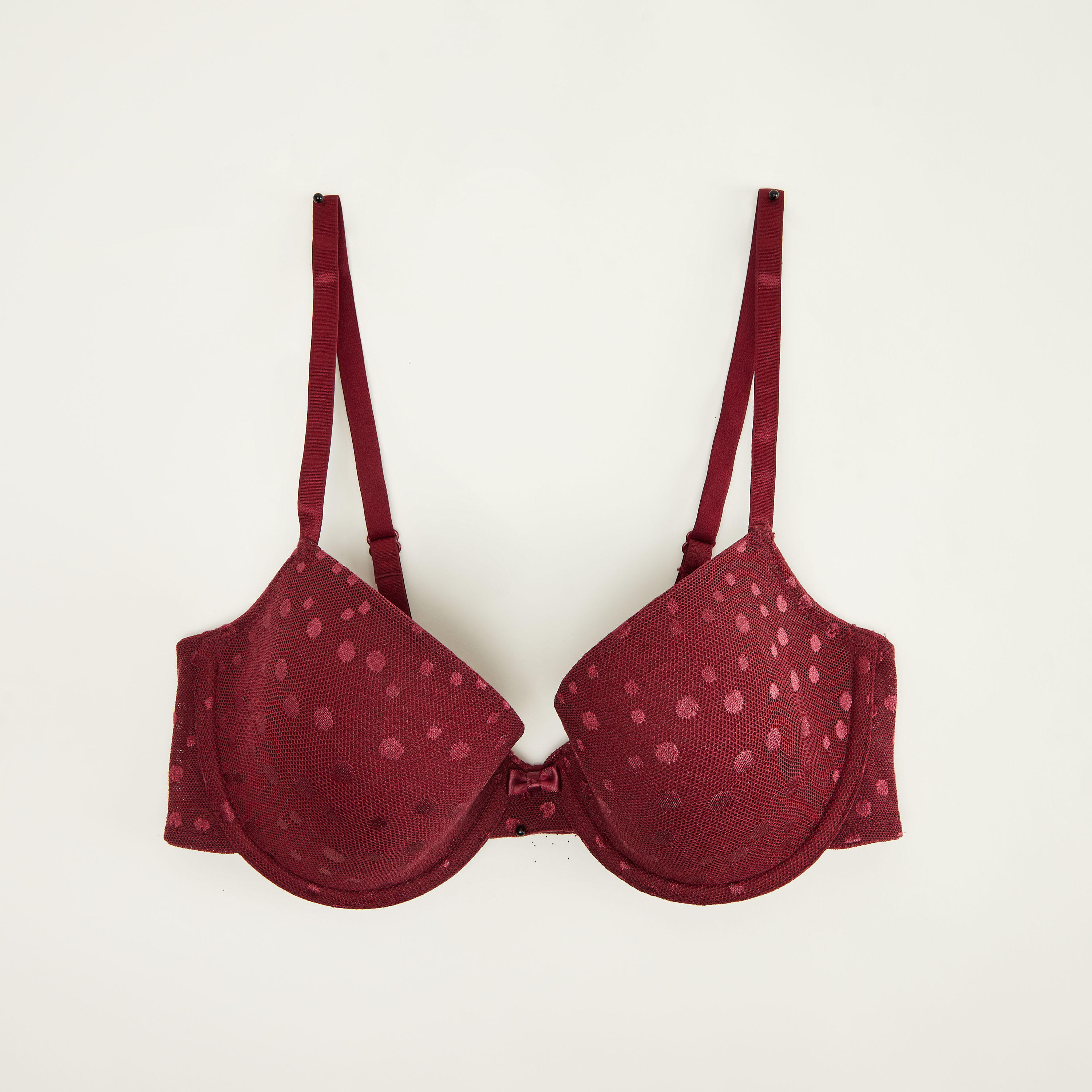 صدريّة بلانج مبطّنة منقّطة مع خطّاف وحلقة إغلاق - طقم من قطعتين-women-clothing-lingerie-bras-image-8
