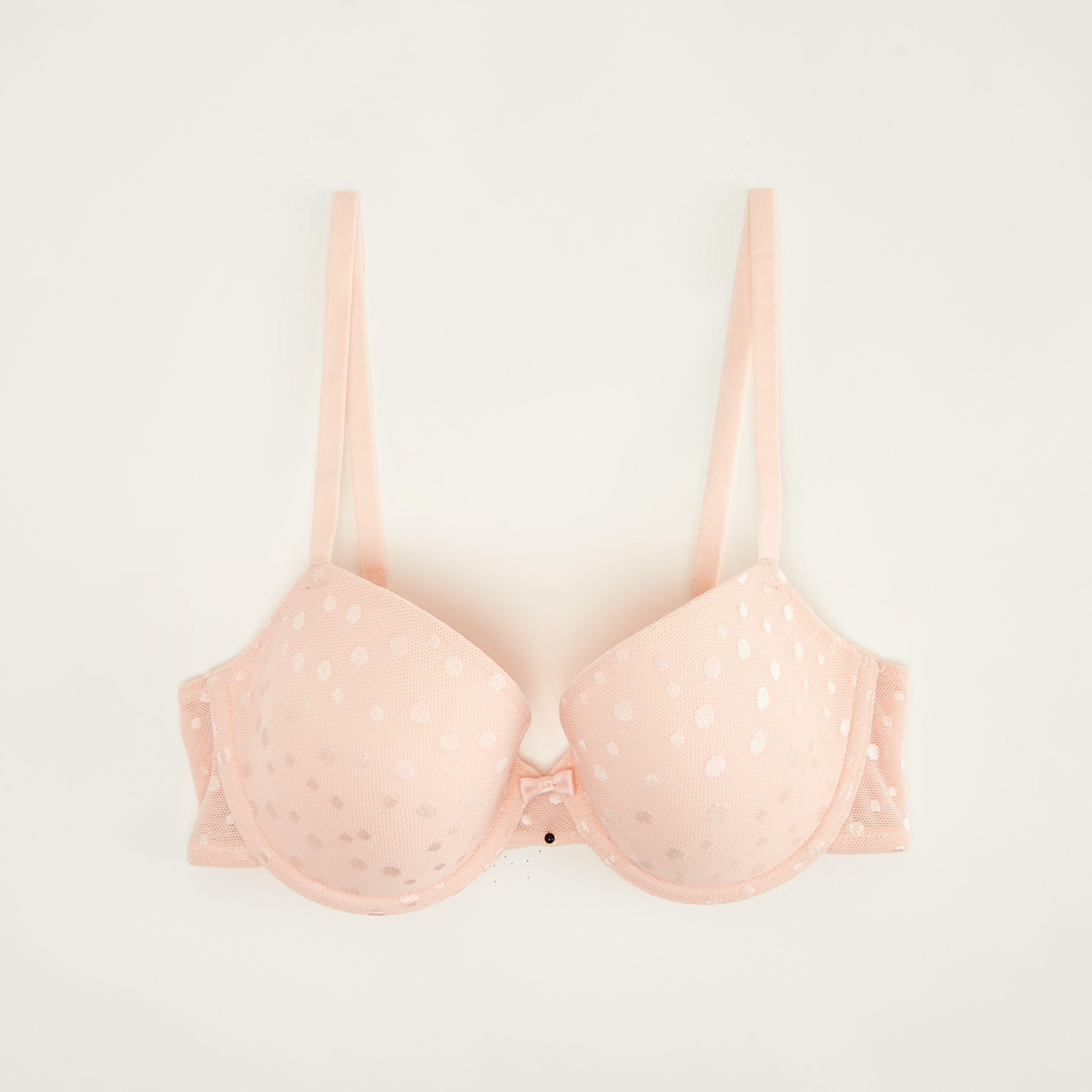 صدريّة بلانج مبطّنة منقّطة مع خطّاف وحلقة إغلاق - طقم من قطعتين-women-clothing-lingerie-bras-image-4