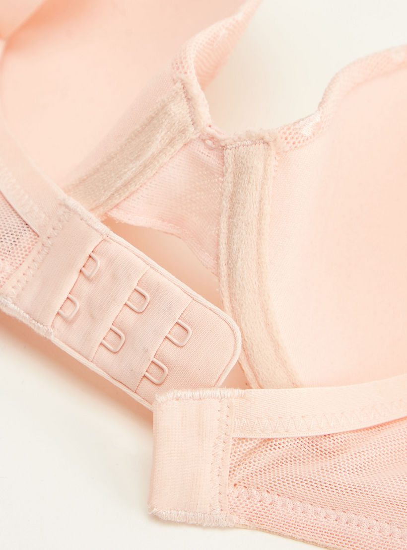 صدريّة بلانج مبطّنة منقّطة مع خطّاف وحلقة إغلاق - طقم من قطعتين-women-clothing-lingerie-bras-image-1