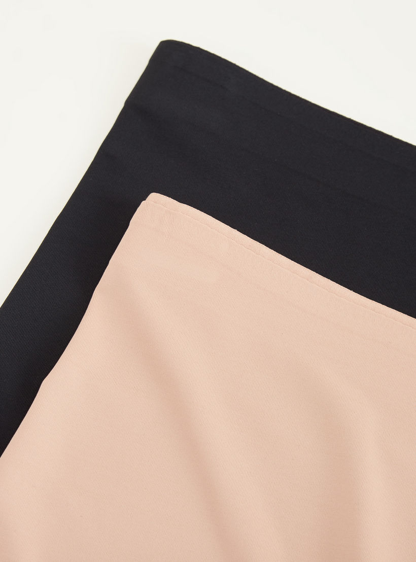 Set of 2 - Solid Shaping Briefs with Elasticated Waistband-women-clothing-lingerie-shapewear-image-2