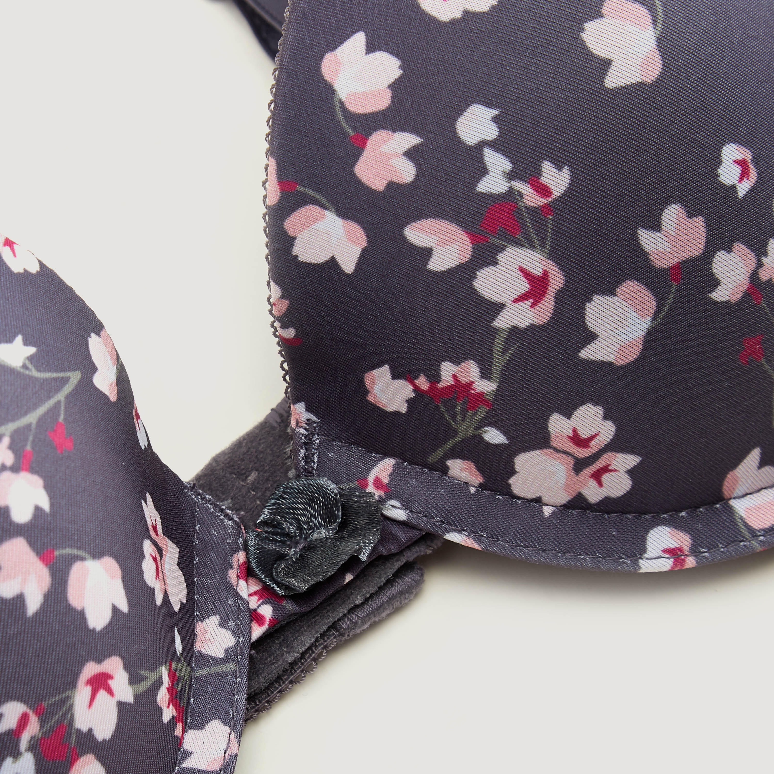 صدرية بلانج مبطّنة بطبعات زهريّة وحمّالات قابلة للتعديل-women-clothing-lingerie-bras-image-2